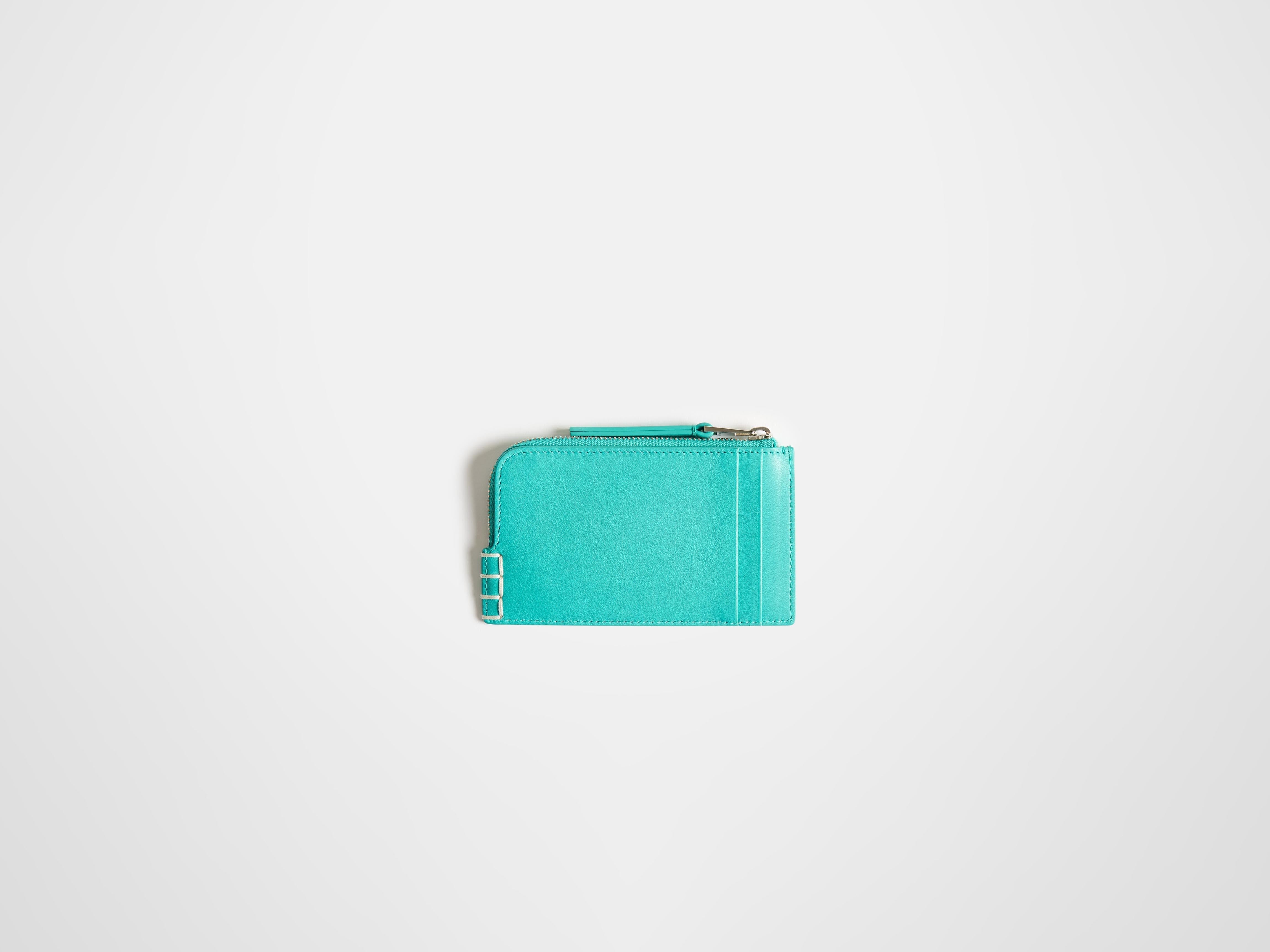 J.W.Anderson Loafer Zip Wallet Geldbörse Türkis Leder