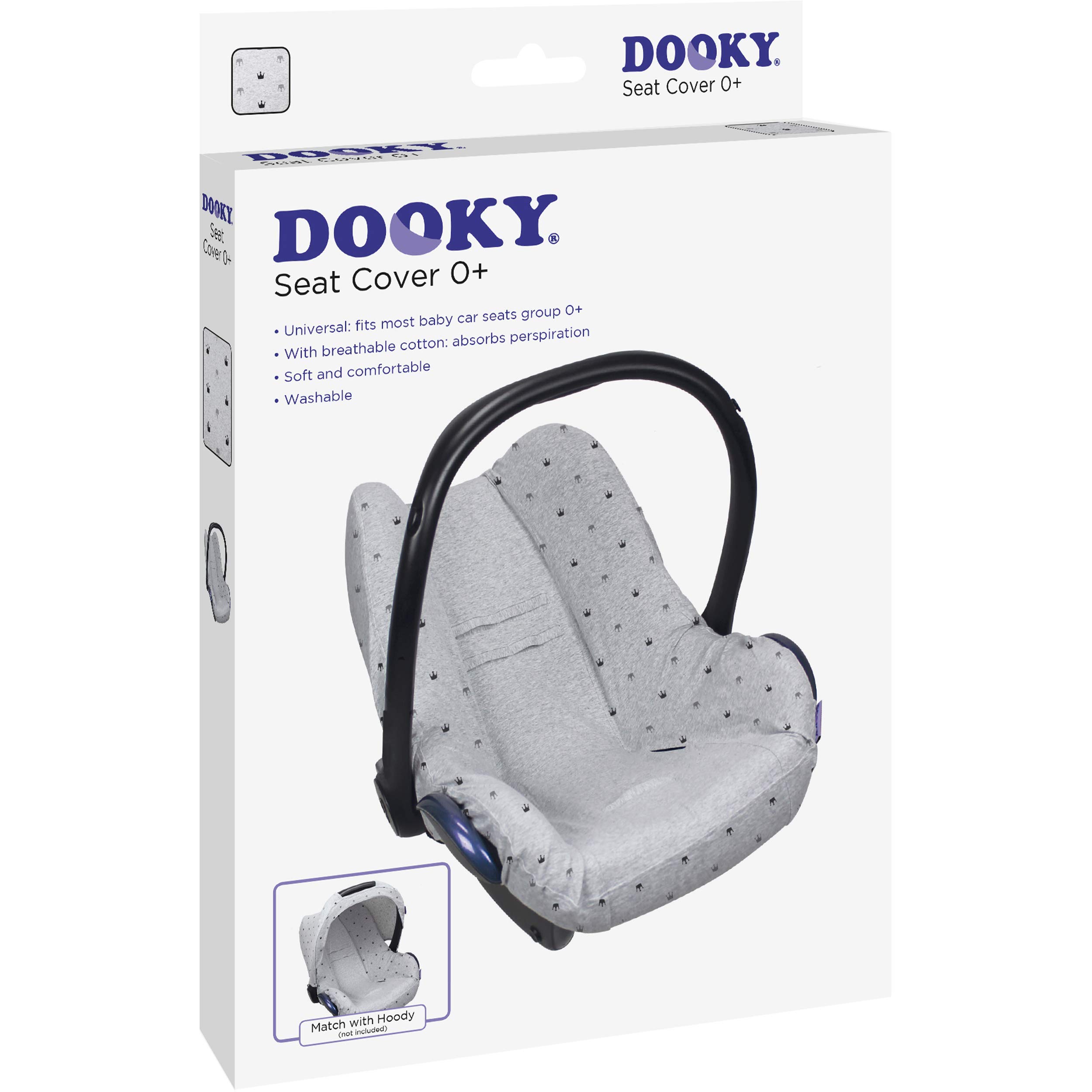 Dooky Hoody Combi Pack Sonnenschutz Babyschale Grey Crown Hellgrau