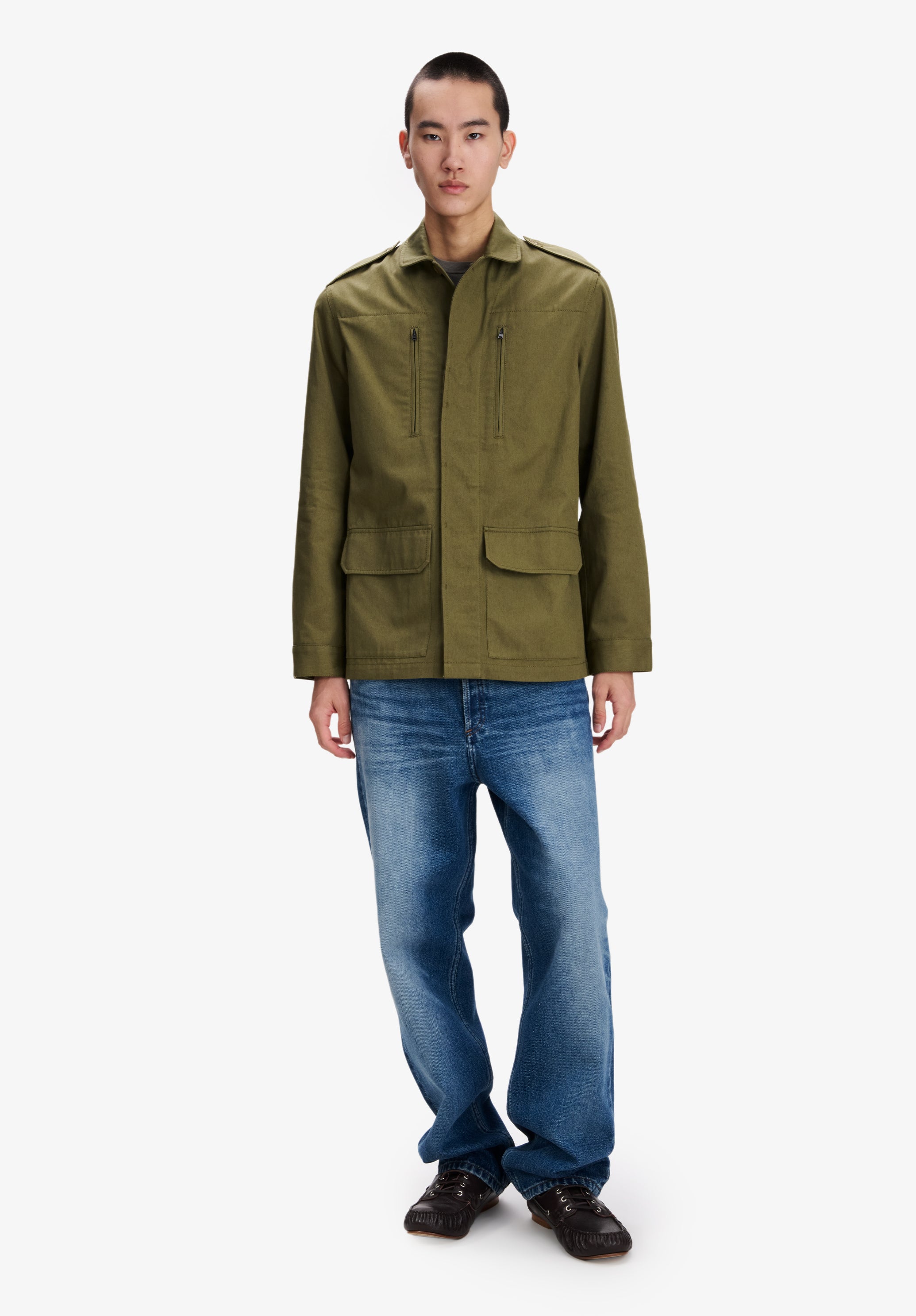 A.P.C. Military Jacke khaki Hornknöpfe