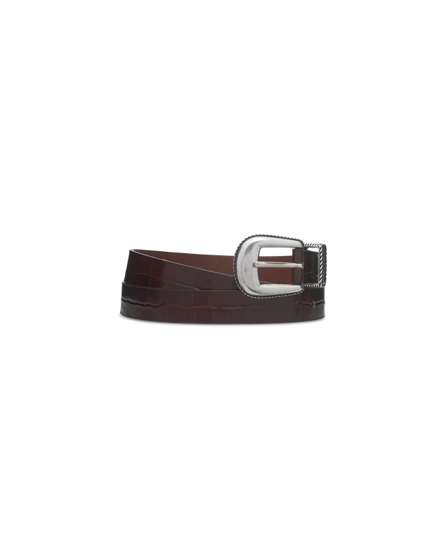 Drôle De Monsieur Croco Gürtel braun Leder 2,5cm