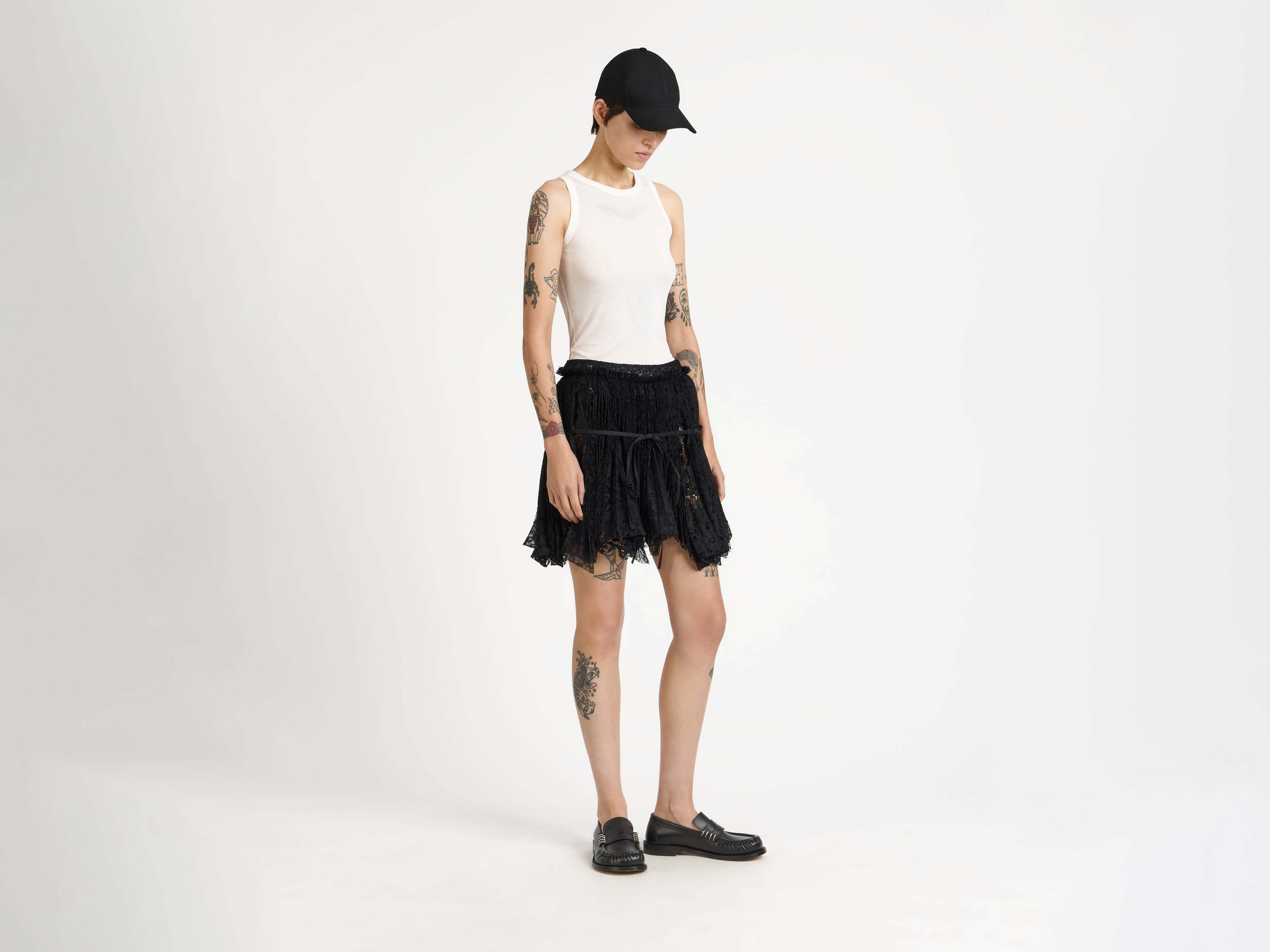 J.W.Anderson Waxed Cotton Baseball Cap Schwarz One Size