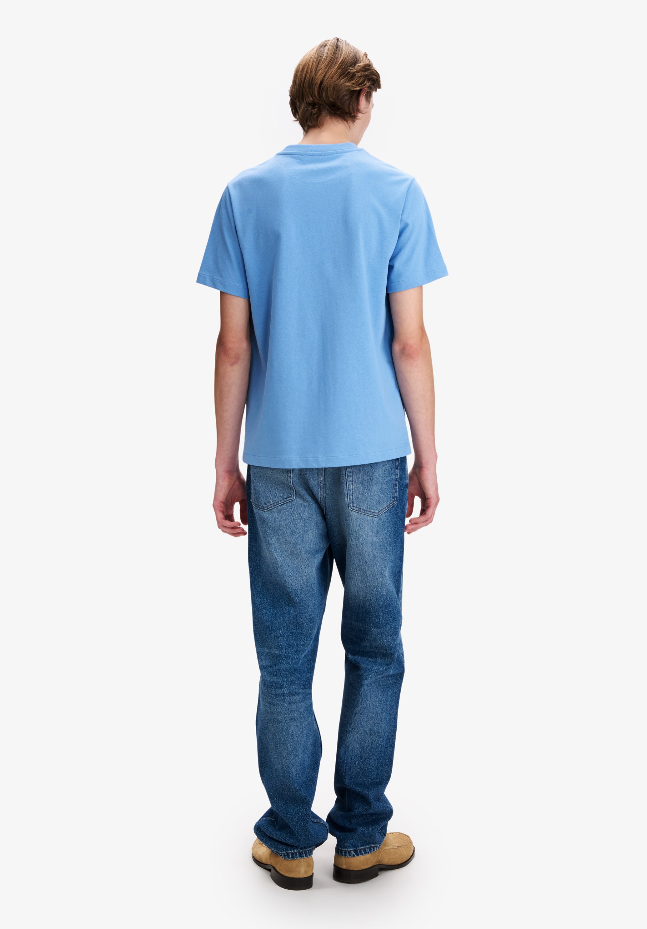 A.P.C. Rue Madame T-Shirt Hellblau Bio-Baumwolle Gr. M