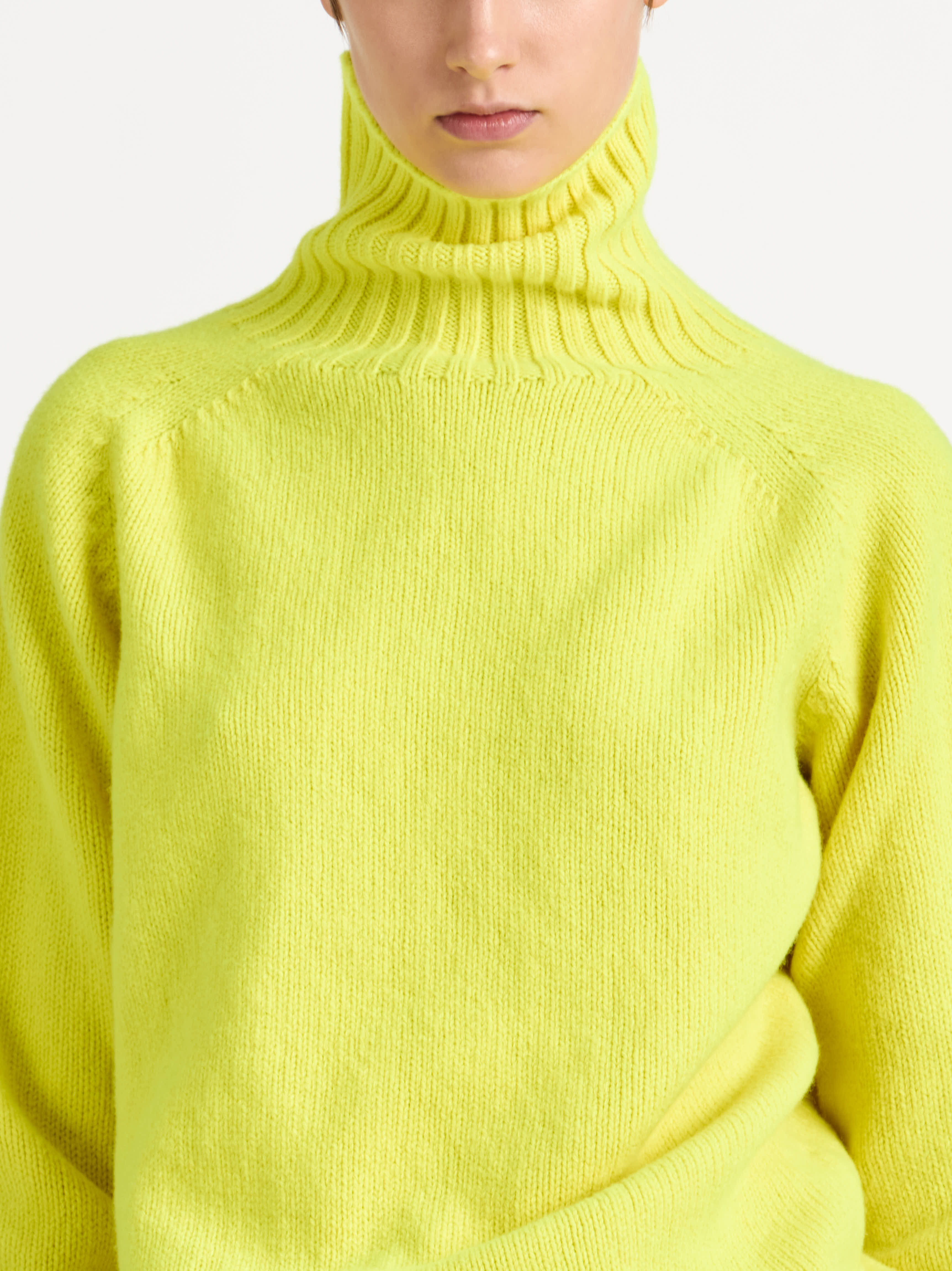 J.W.Anderson Turtleneck Jumper Strickpullover Neon Yellow Gr.M
