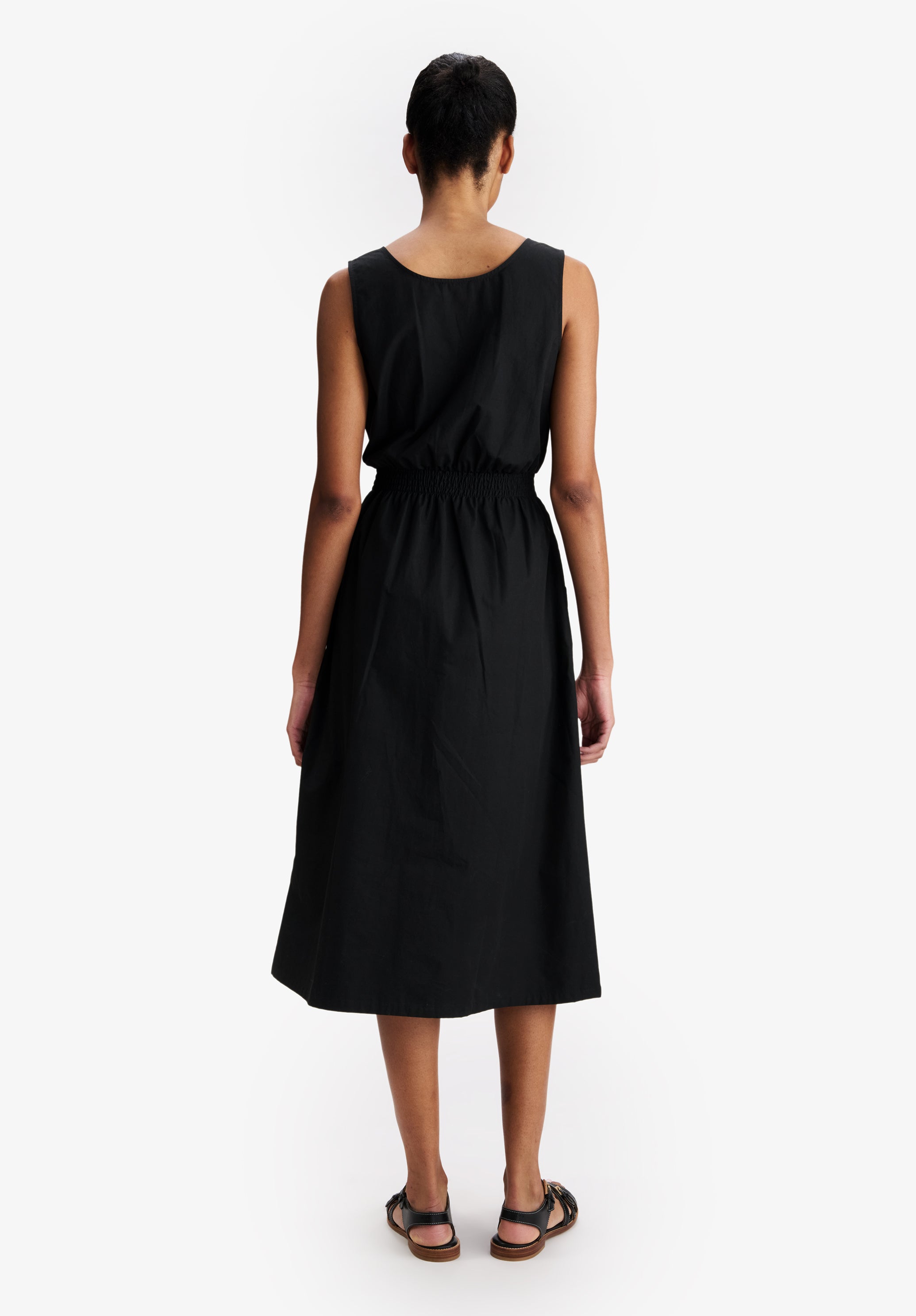 A.P.C. Ärmelloses Schwarzes Kleid Baumwolle Gr. 34-42
