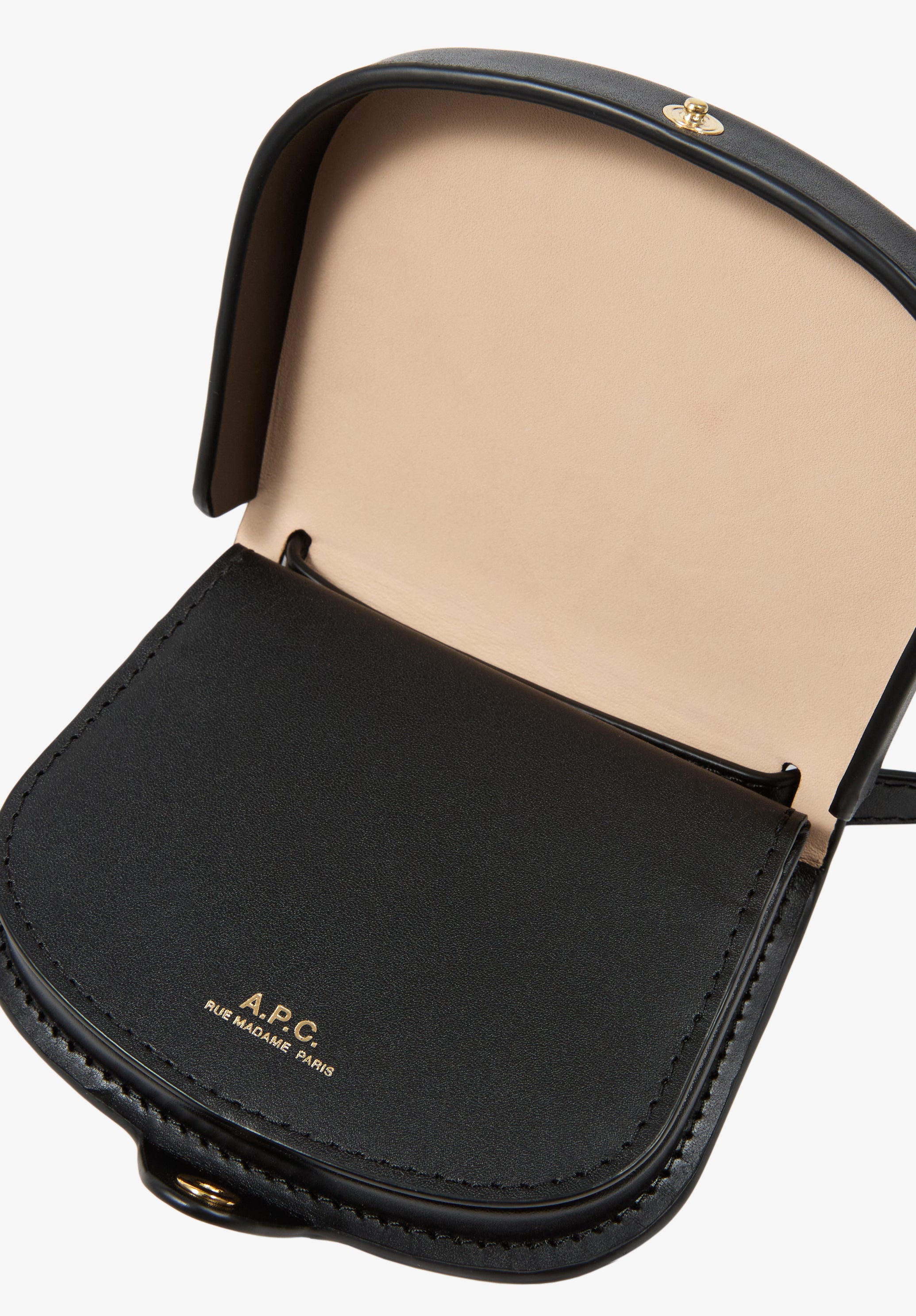 A.P.C. Jo Strap Portemonnaie Glattleder mit Riemen TU