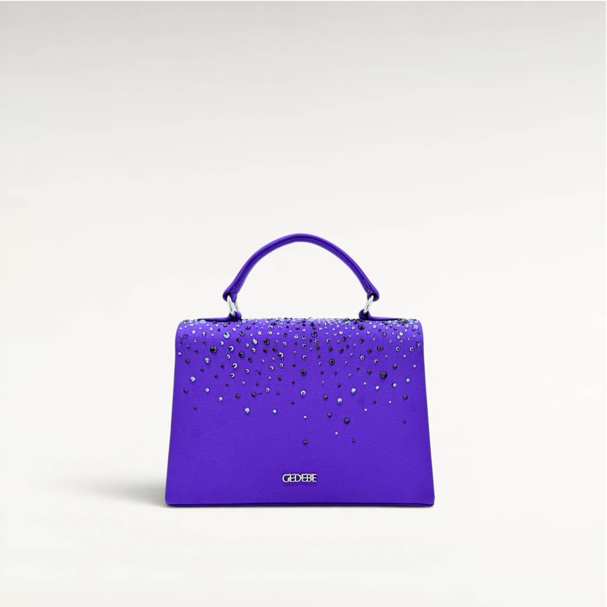 Gedebe Sophie Mini Satin-Clutch Kristall Mirage 19x14cm
