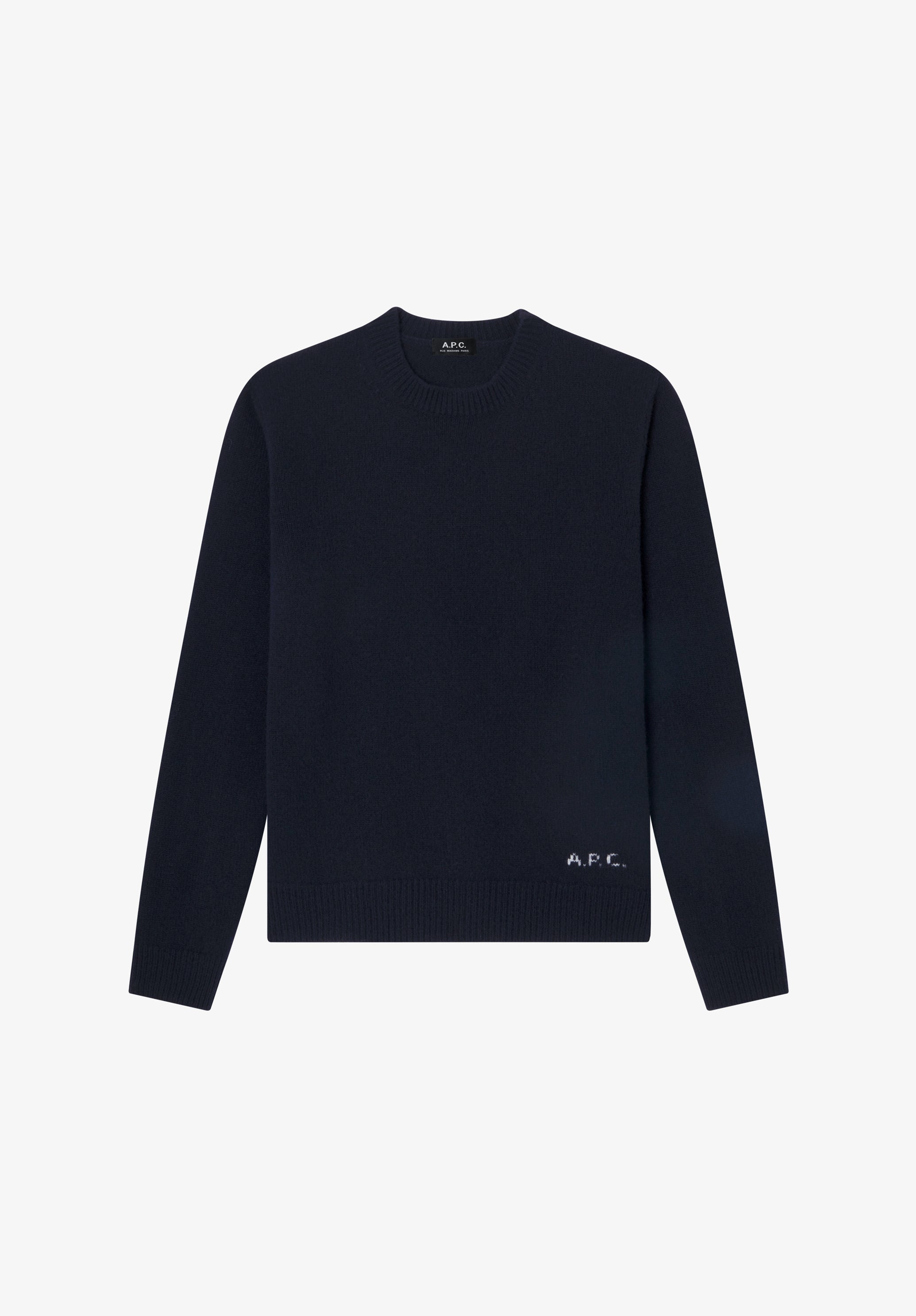 A.P.C. Wollpullover Marineblau M Rundhals Wolle