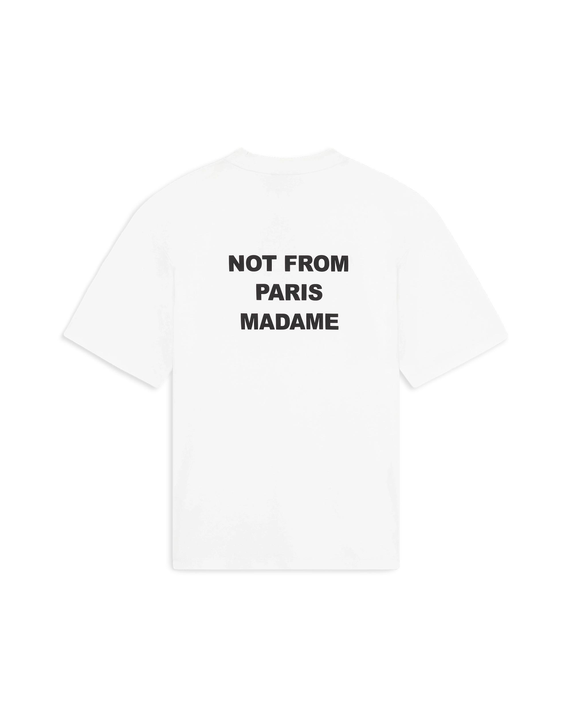 Drôle De Monsieur Slogan T-Shirt Baumwolle Weiß