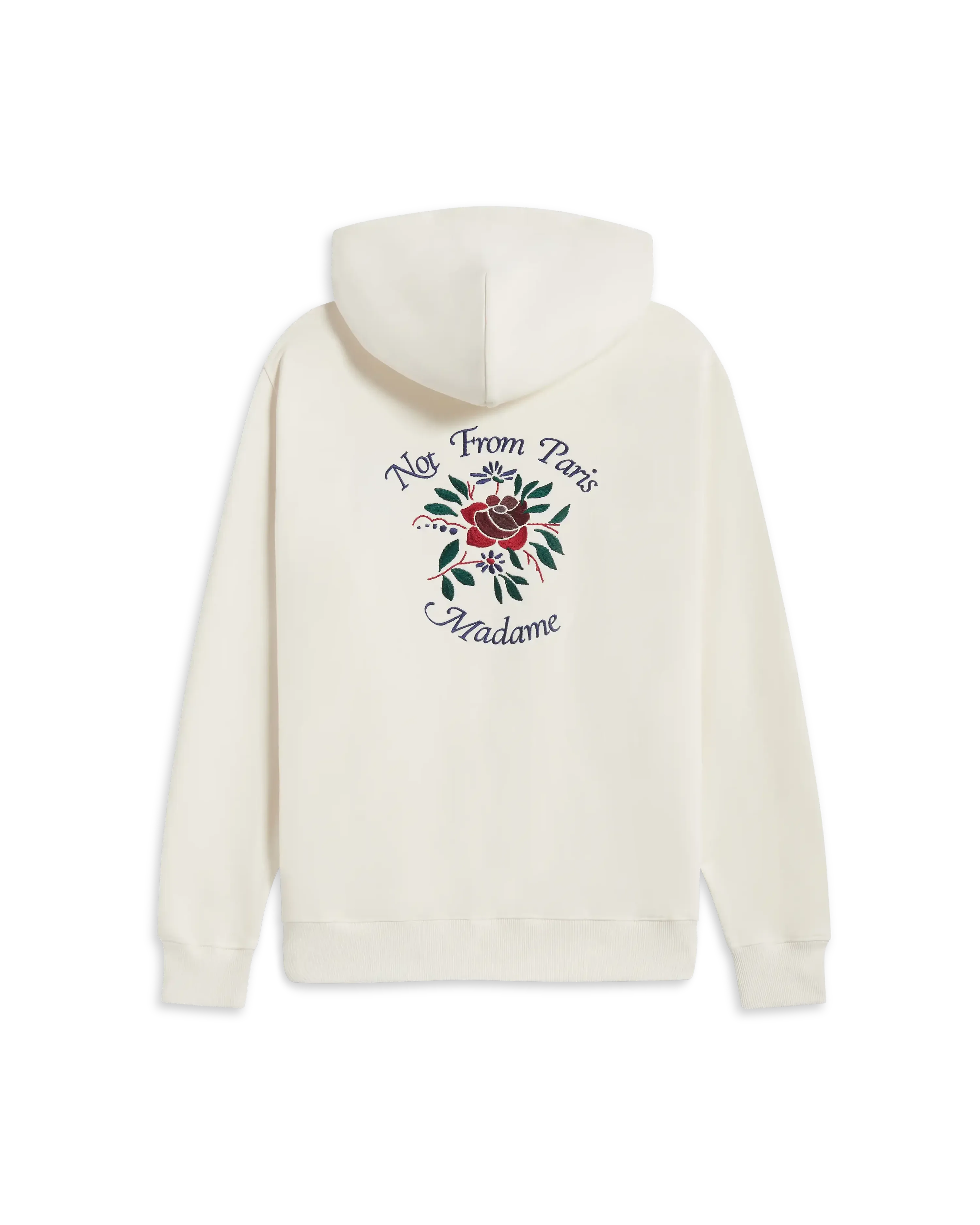 Drôle De Monsieur Slogan Rose Hoodie creme Baumwolle