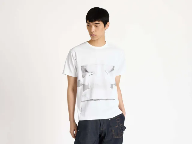 J.W. Anderson Gesture T-Shirt Weiß Jersey Print Herren