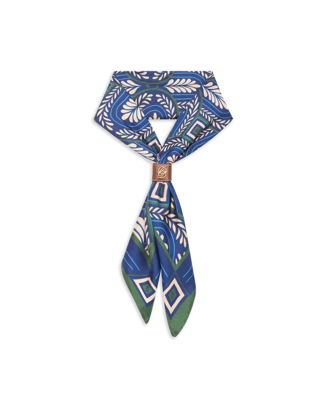 Drôle De Monsieur Bandana Silk Print Caesars Seidentuch Navy