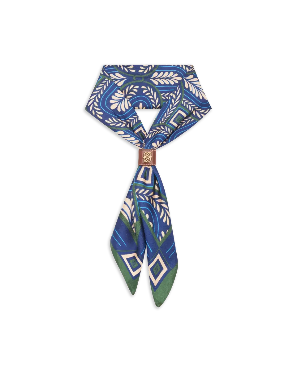 Drôle De Monsieur Bandana Silk Print Caesars Seidentuch Navy