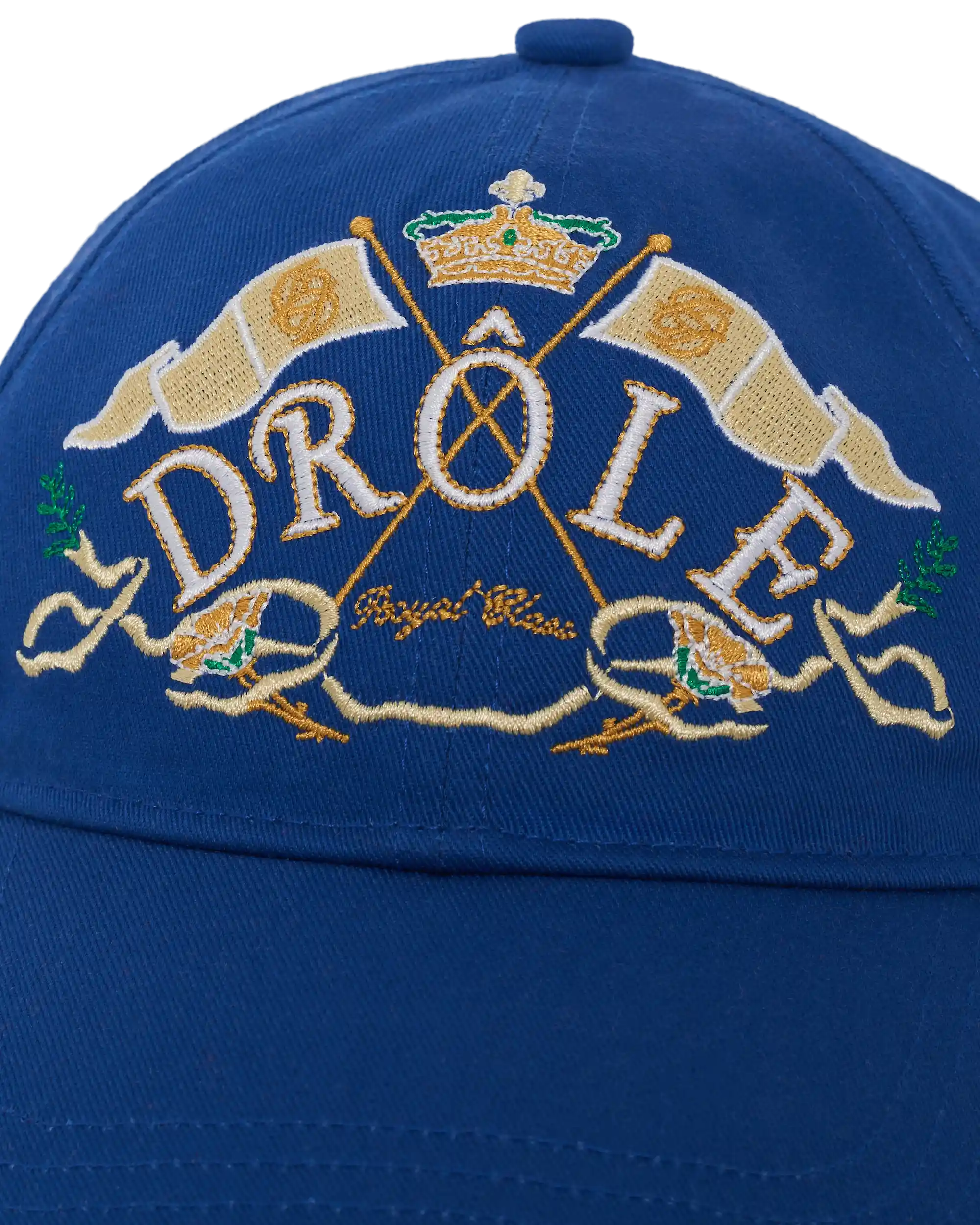 Drôle De Monsieur Crest Cap Blau Baumwolle Stickerei OS