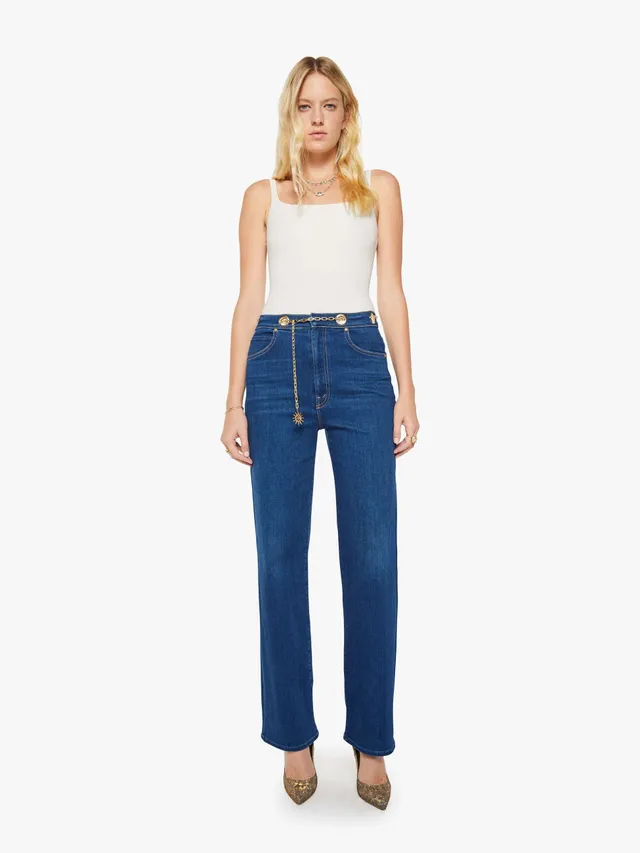 Mother The Off The Chain High Waisted Tunnel Vision Sneak Jeans Pinkies Up