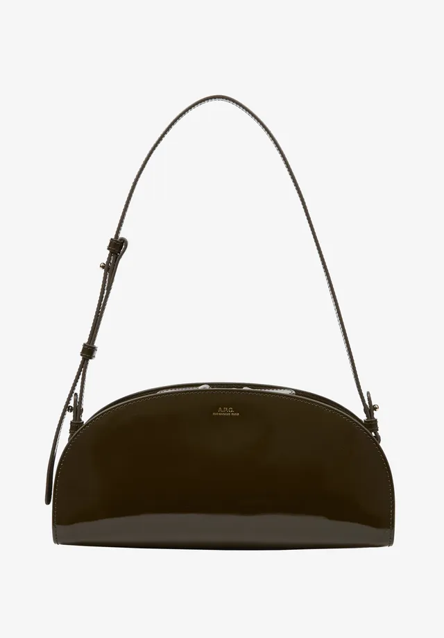 A.P.C. Demi-Lune Shoulder Tasche TU Schwarz Leder