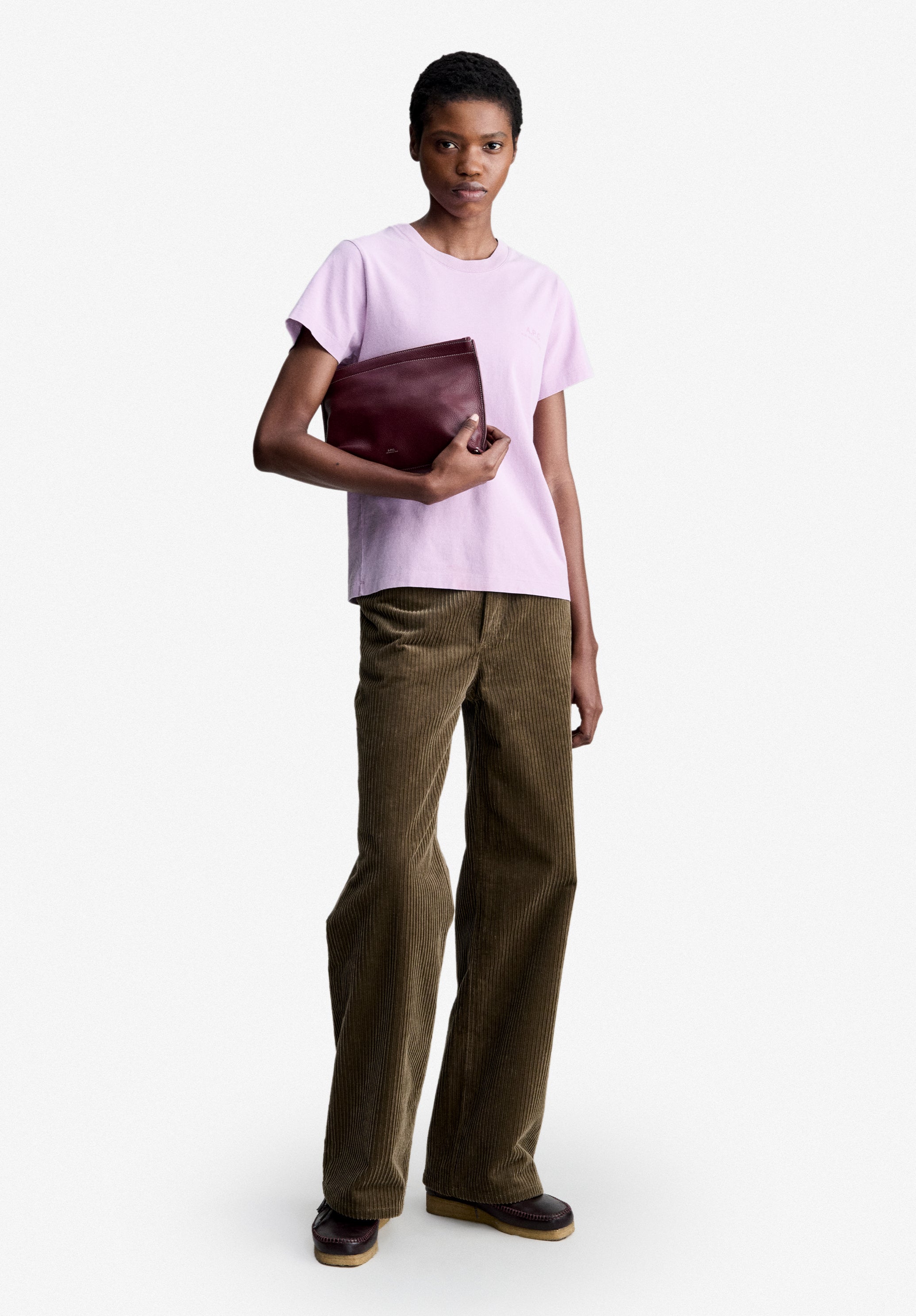 A.P.C. Rue Madame T-Shirt Rosa Bio-Baumwolle L