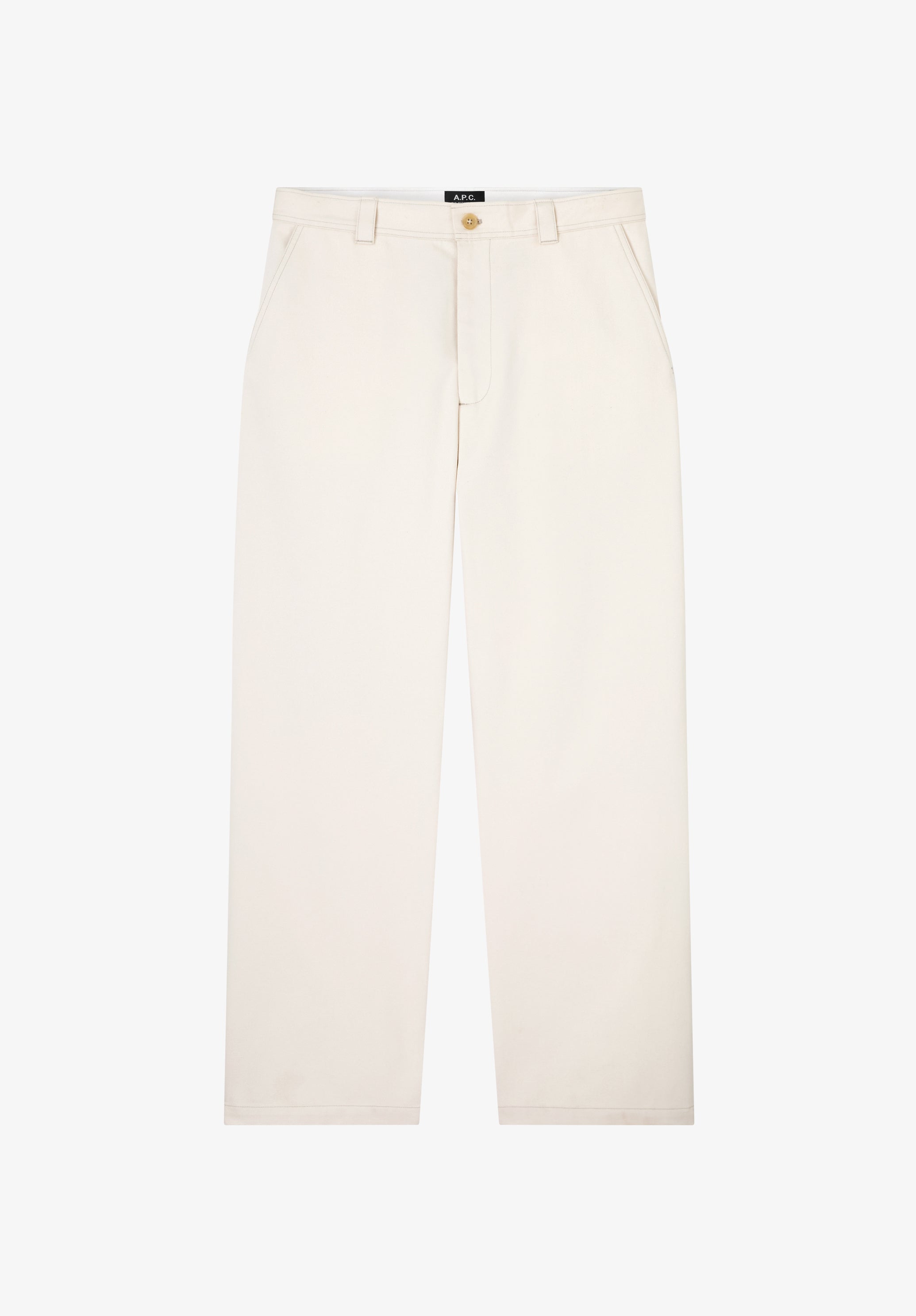 A.P.C. Dan Chinohose weiss Baumwolle Moleskin