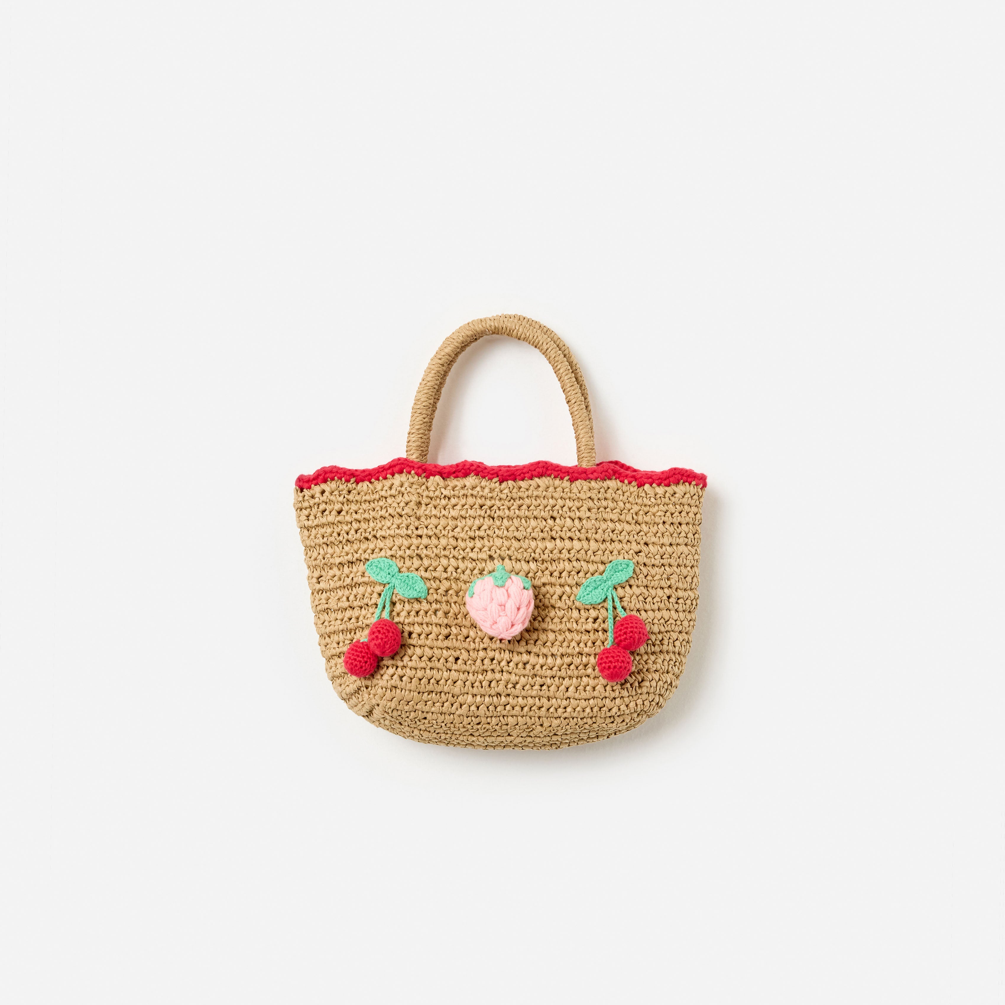 Self Portrait Raffia Cherry Kinder-Tasche Braun One Size
