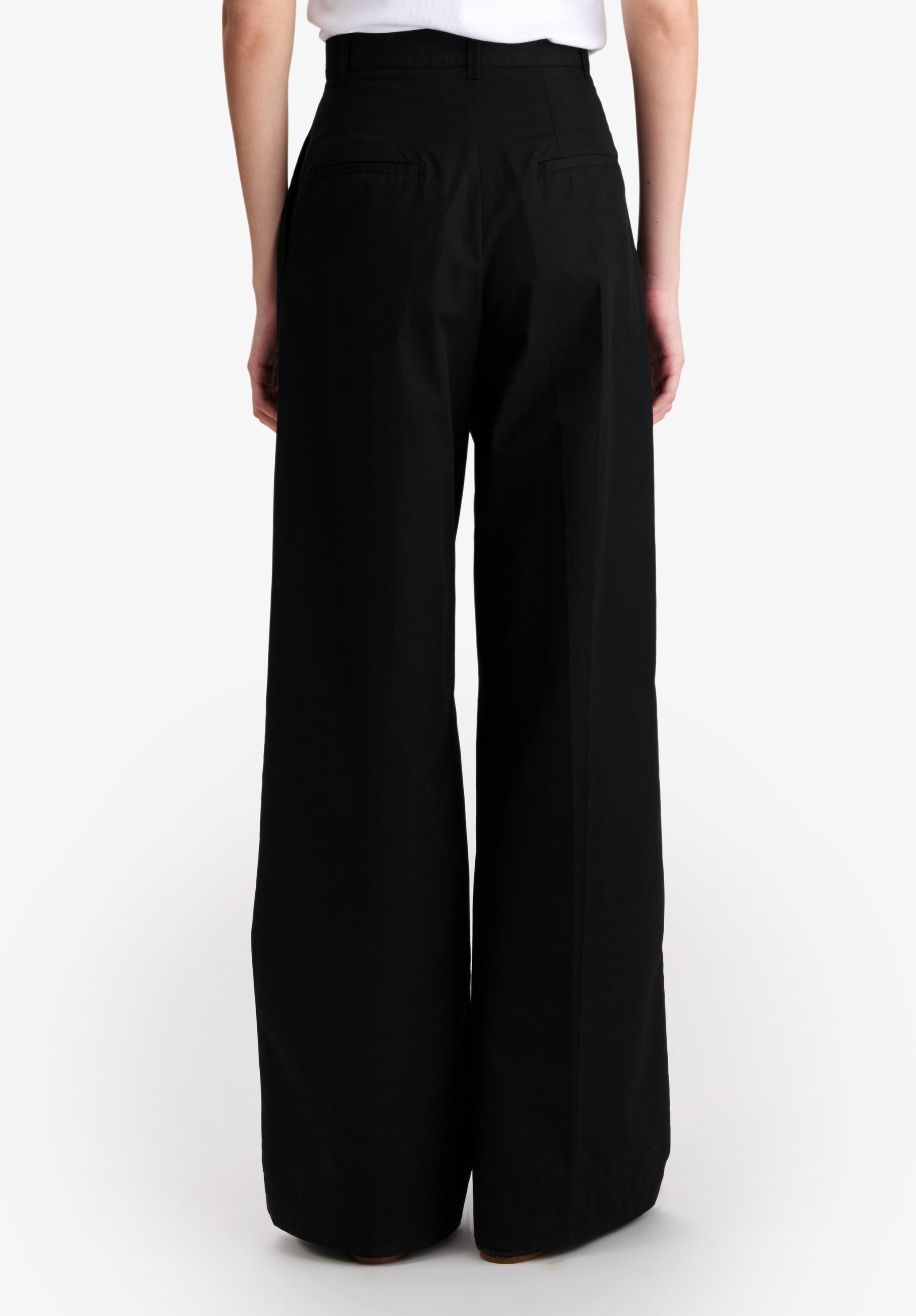 A.P.C. Hose Bio-Baumwolle Schwarz Weit Mittelhoch