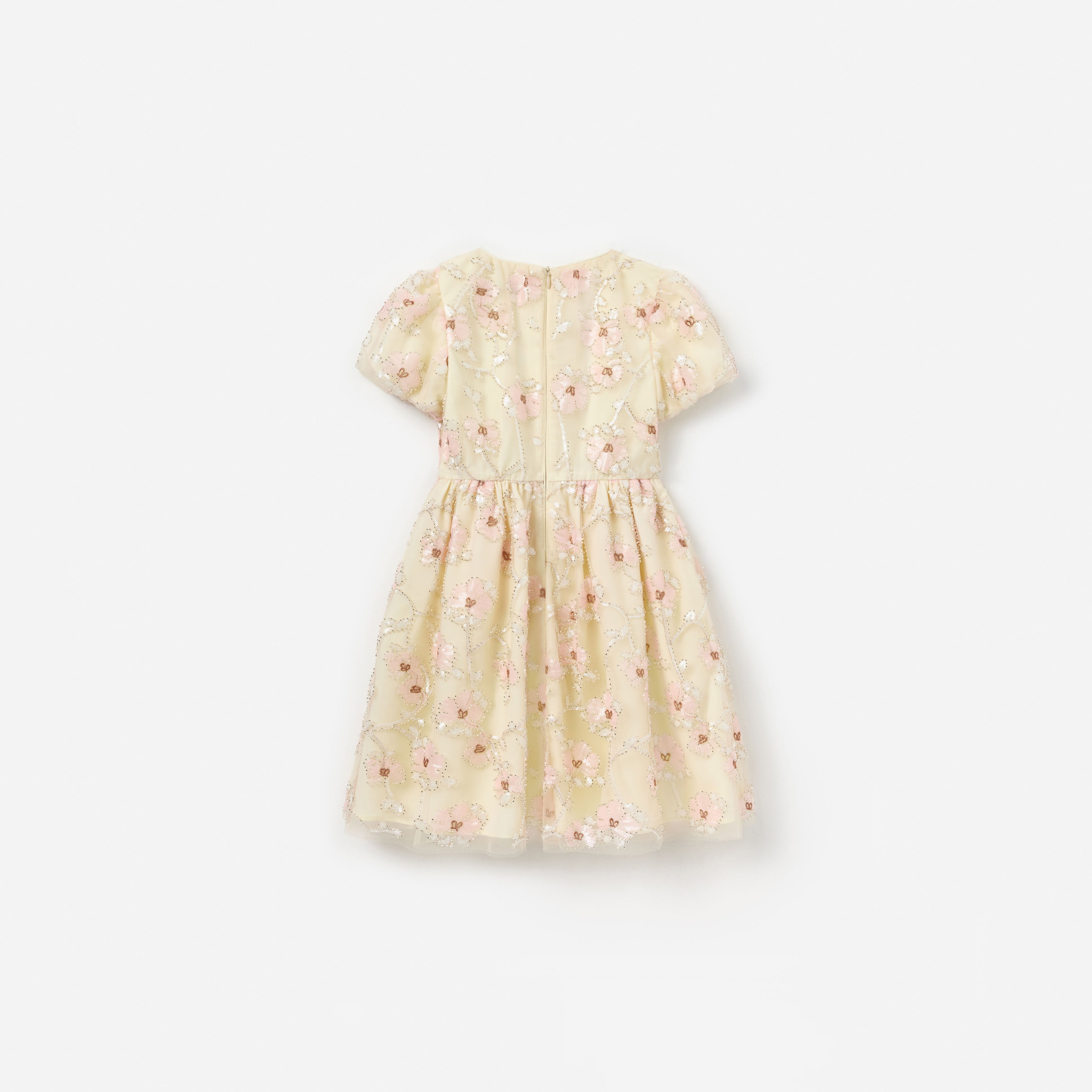 Self-Portrait Dresses Flower Tulle Kleid Creme Midi Kinder