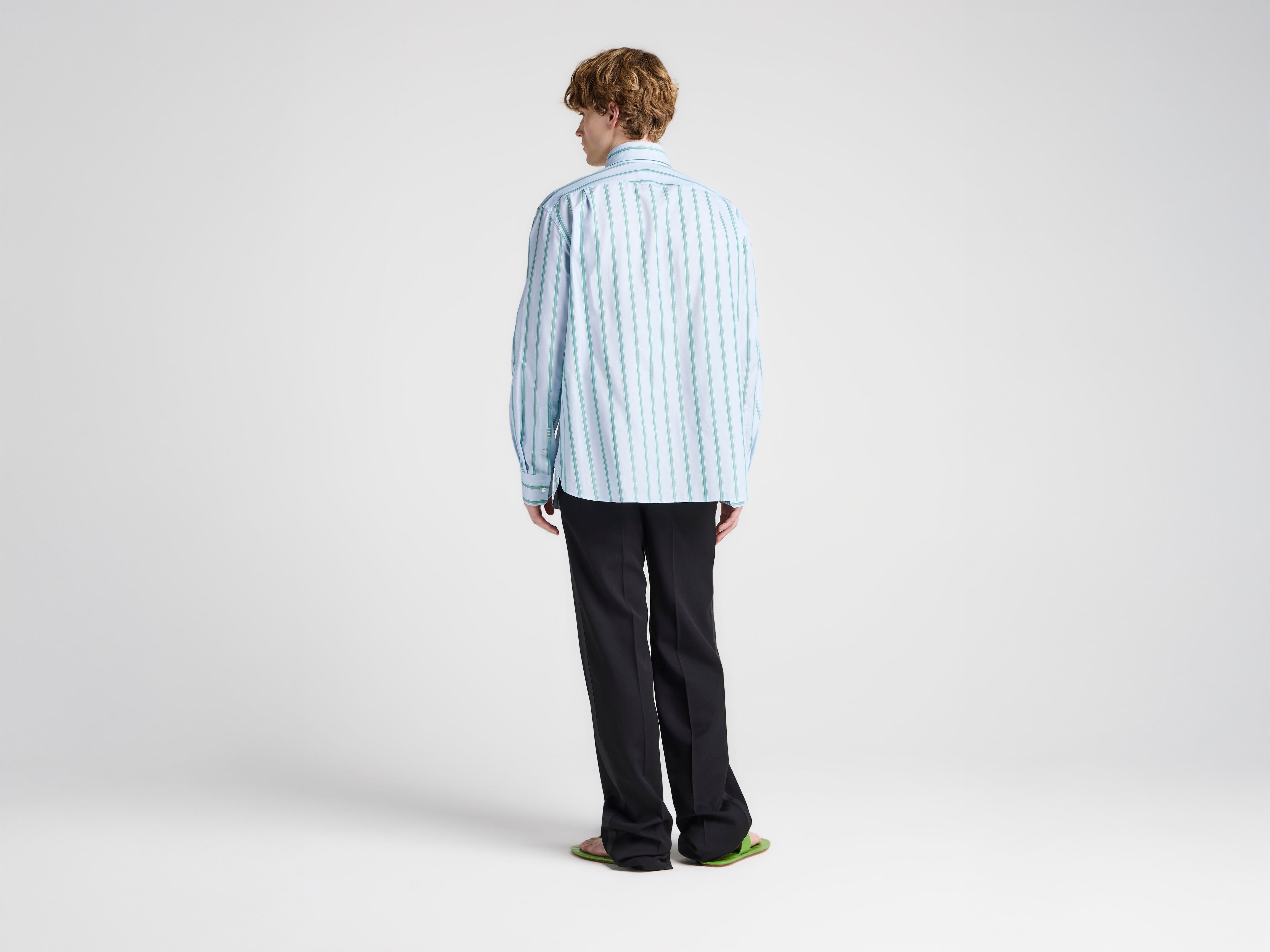J.W.Anderson Striped Dress Shirt Hemd Blau Grün