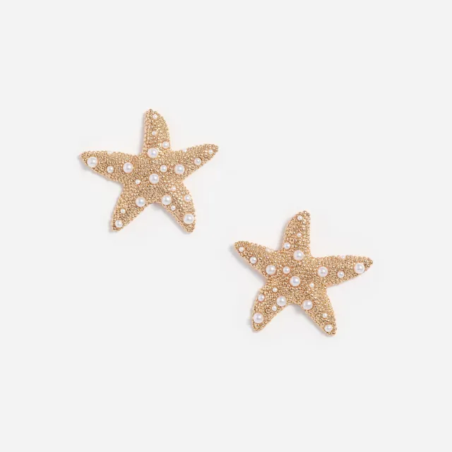 Self Portrait Sea Star Ohrringe Gold Seestern