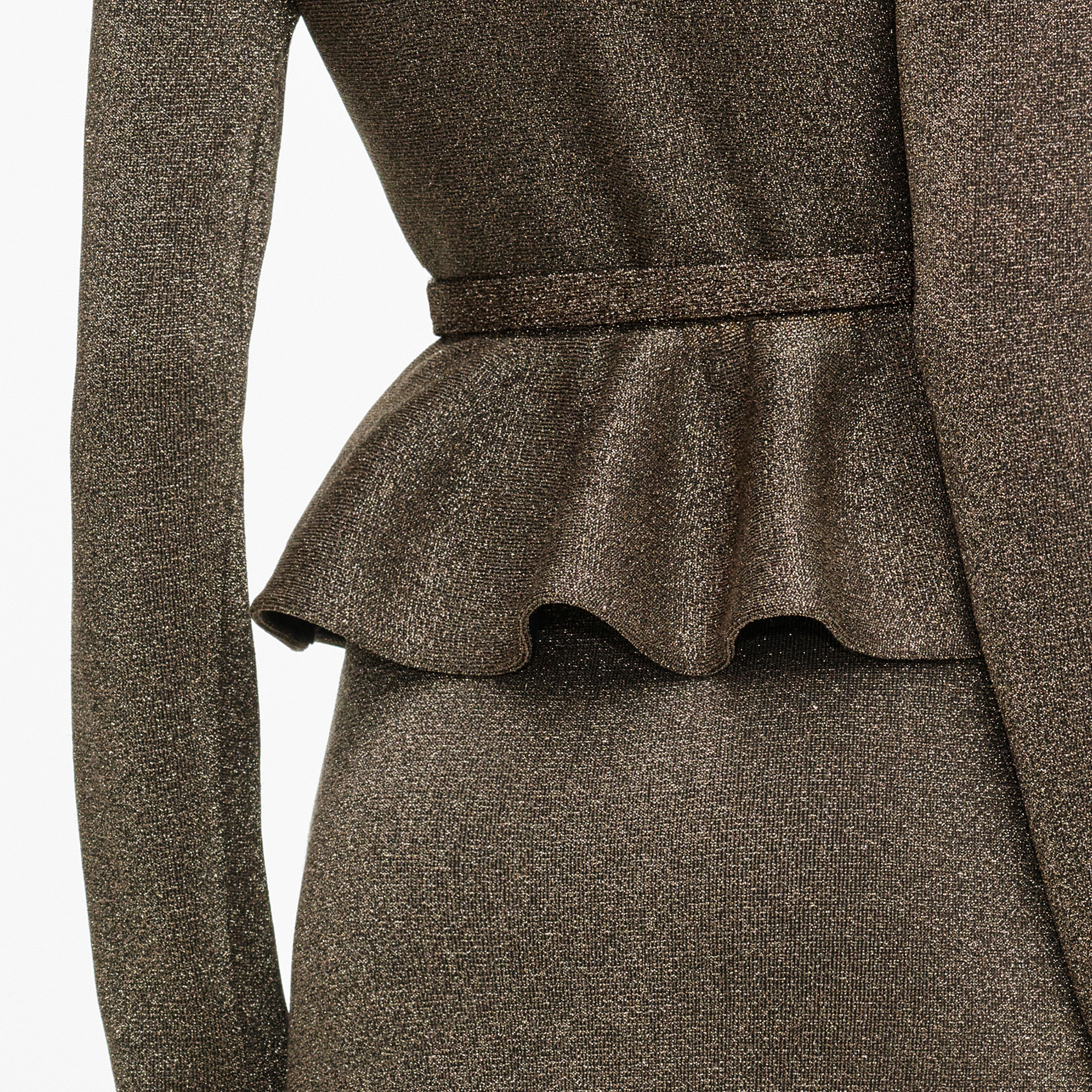 Self Portrait Bronze Tailored Knit Midi Kleid Bronze XS-XL