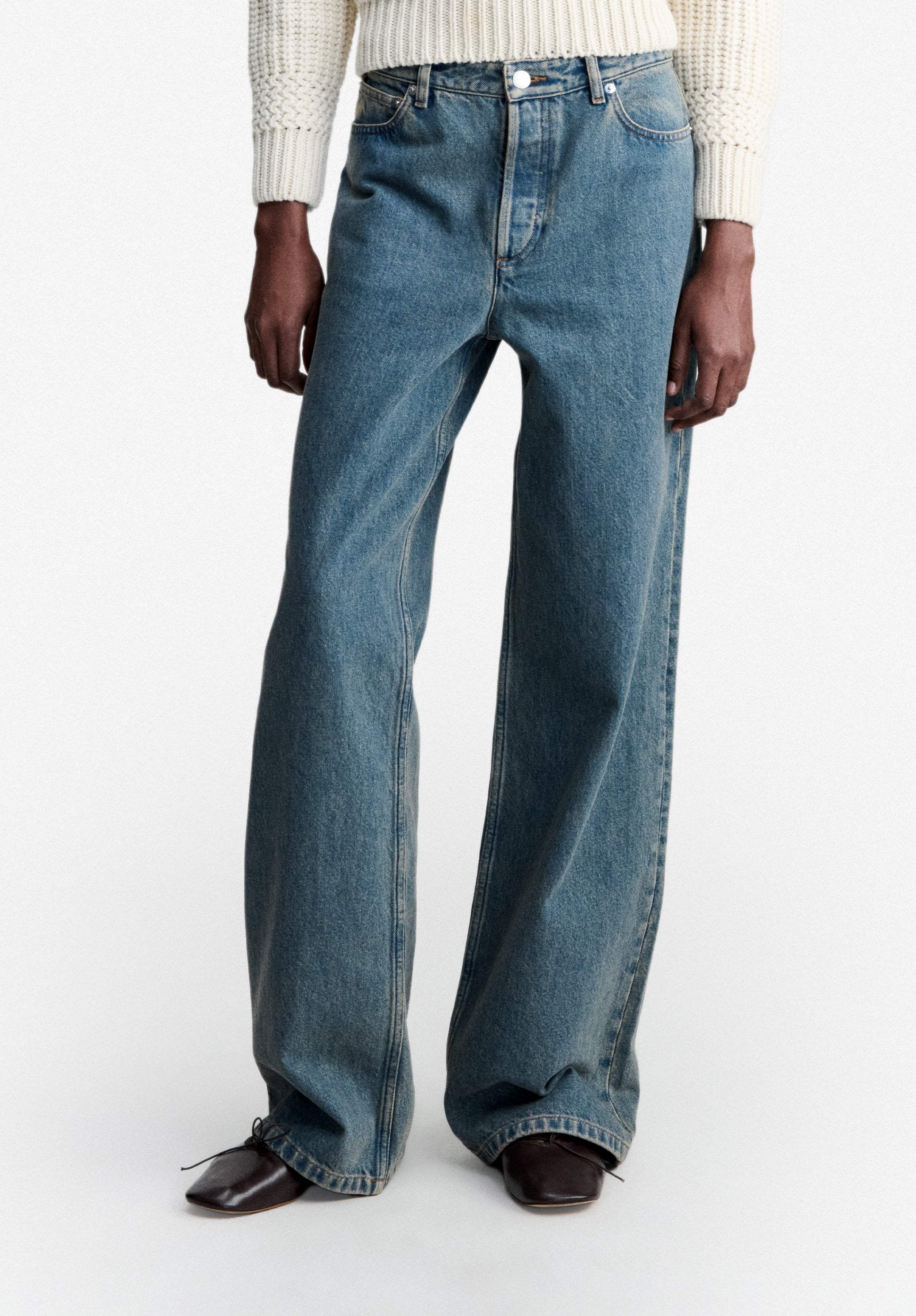 A.P.C. Elisabeth Jeans Denim hohe Taille 70er Schnitt