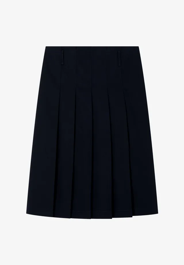 A.P.C. Plisseerock Größe 38 Marineblau Baumwolle