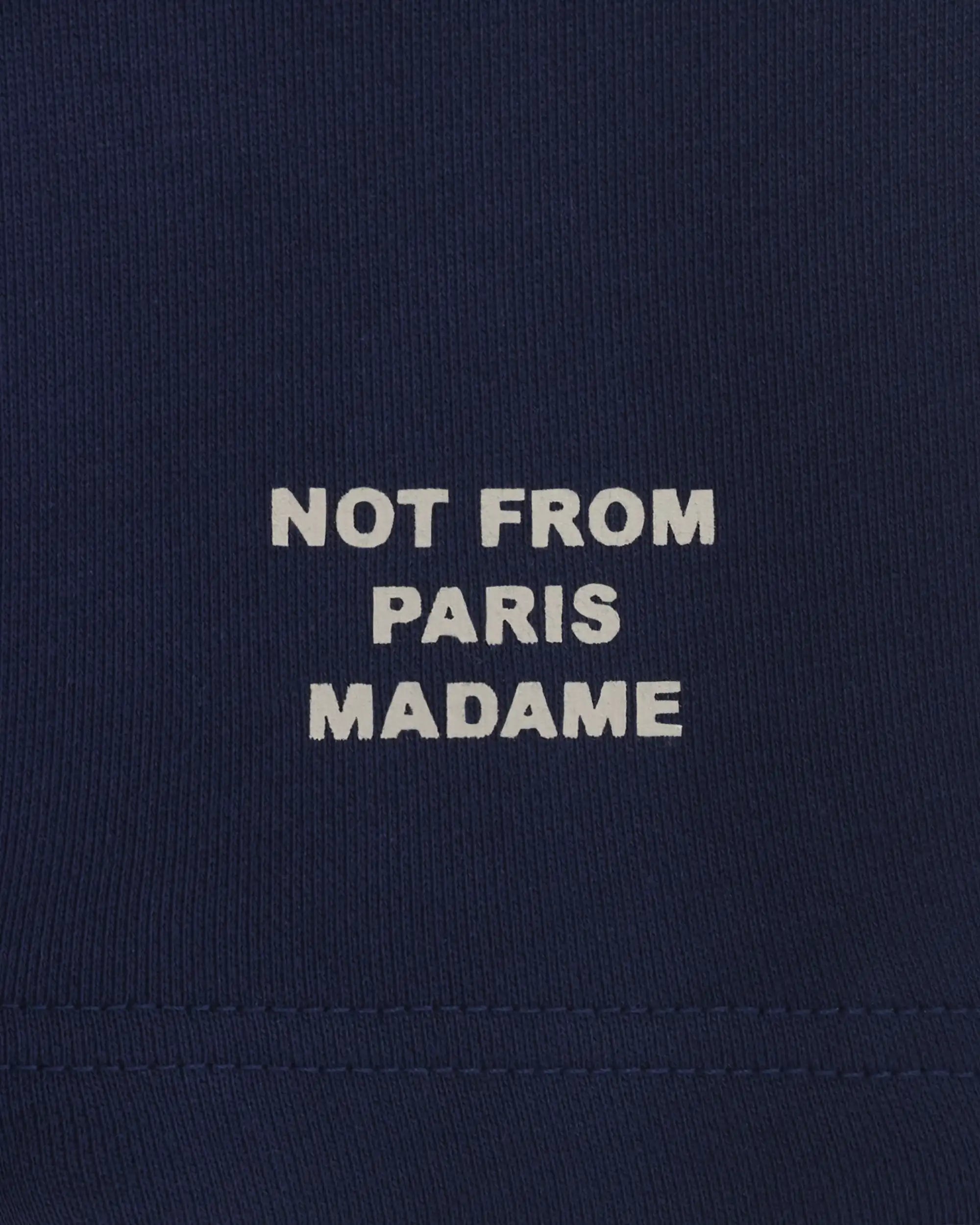 Drôle De Monsieur Slogan Fleece Short Shorts navy Baumwolle