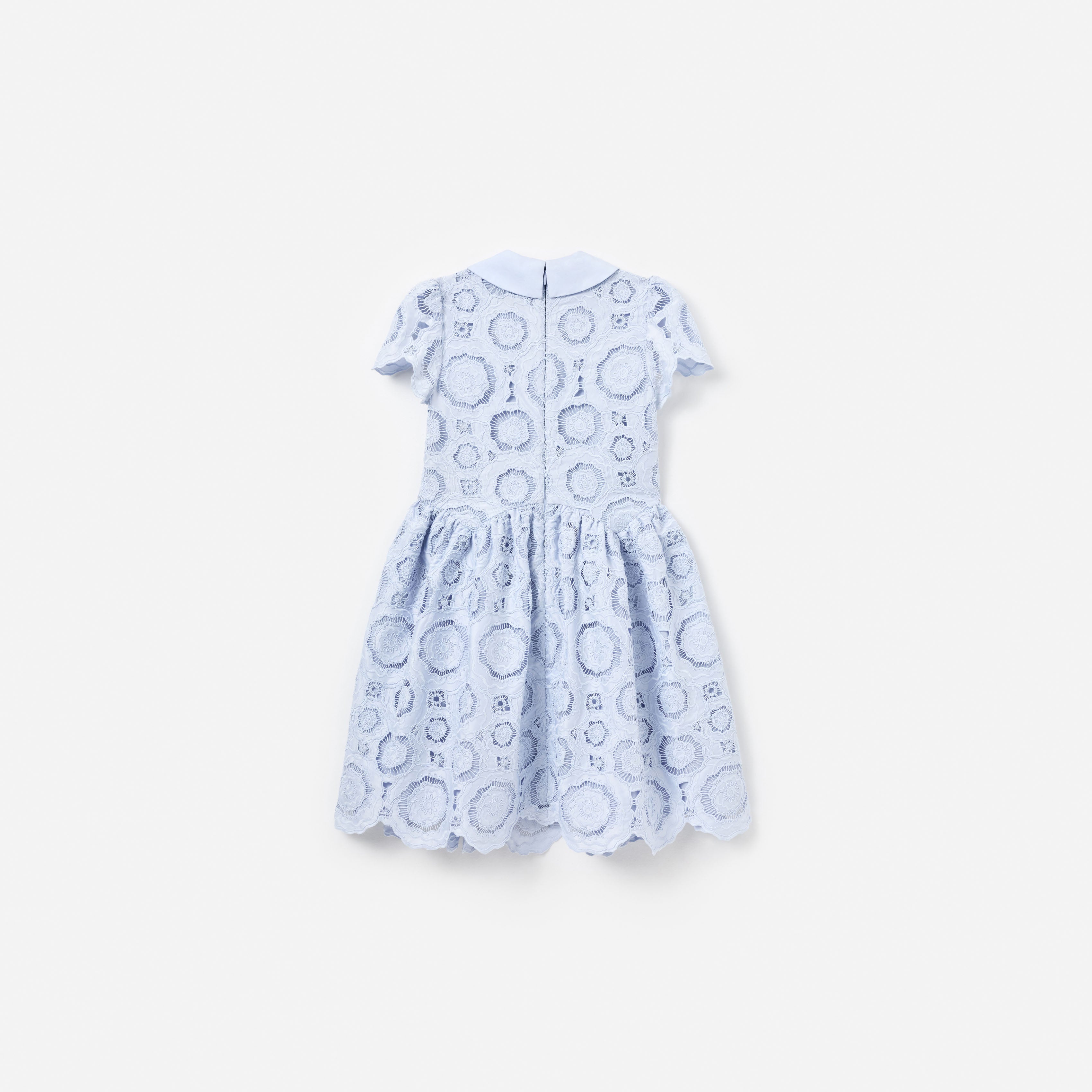 Self Portrait Blue 3D Flower Lace Kinderkleid Blau