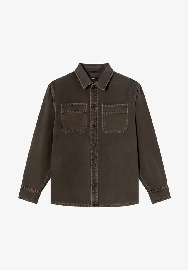A.P.C. Workwear-Overshirt Braun recycelte Baumwolle L