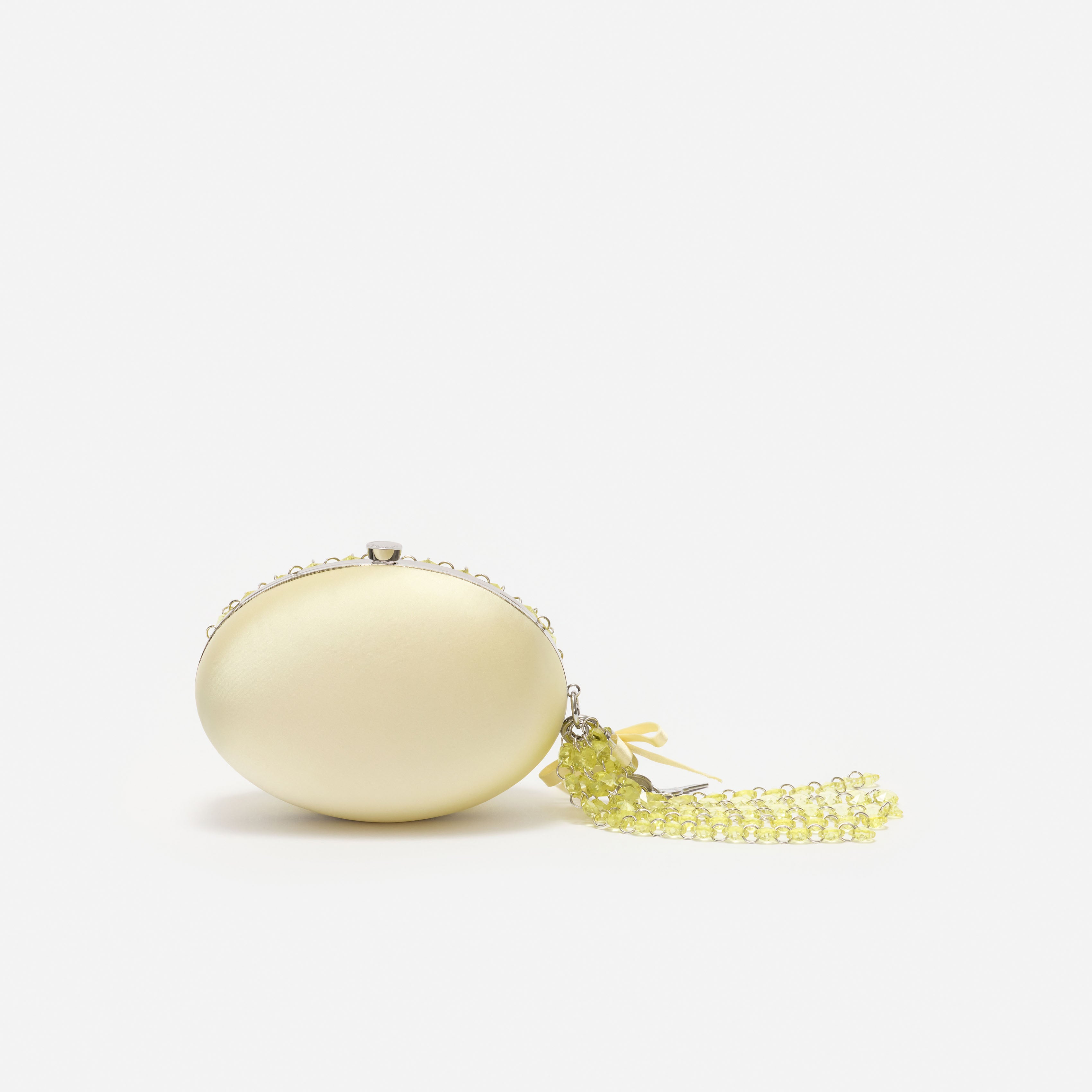 Self-Portrait Yellow Oval Crystal Clutch gelb Mikro