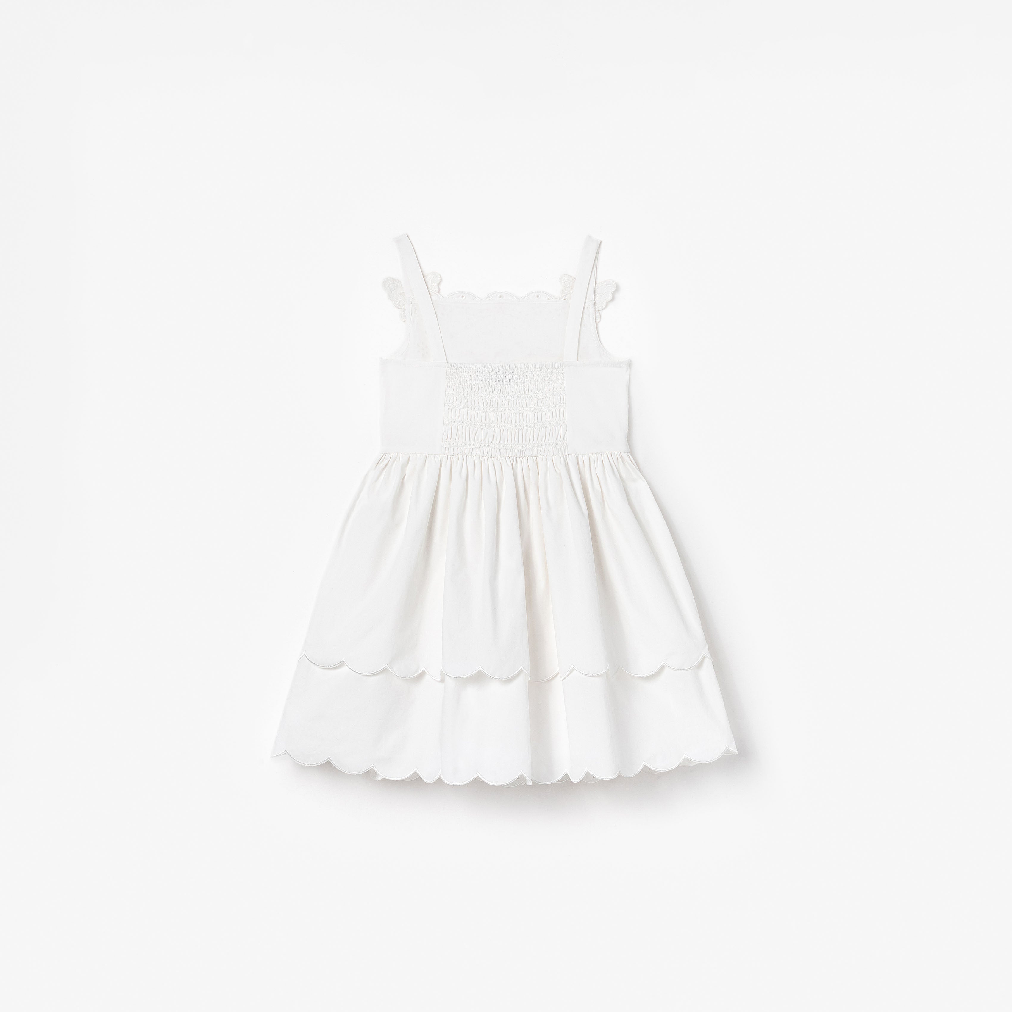 Self Portrait White Cotton Kinderkleid Weiß Baumwolle