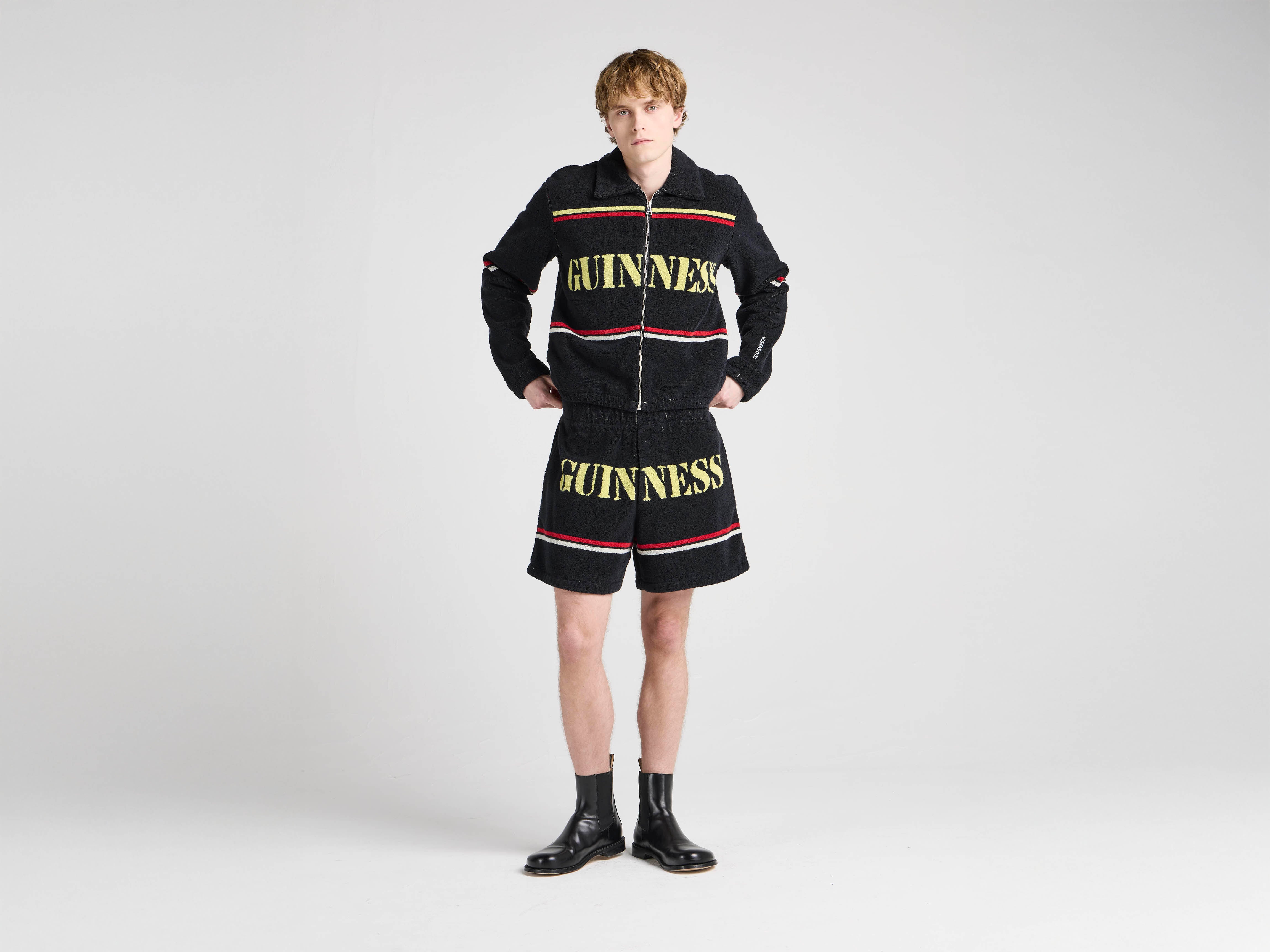JW Anderson x Guinness Towelling Shorts Schwarz Unisex