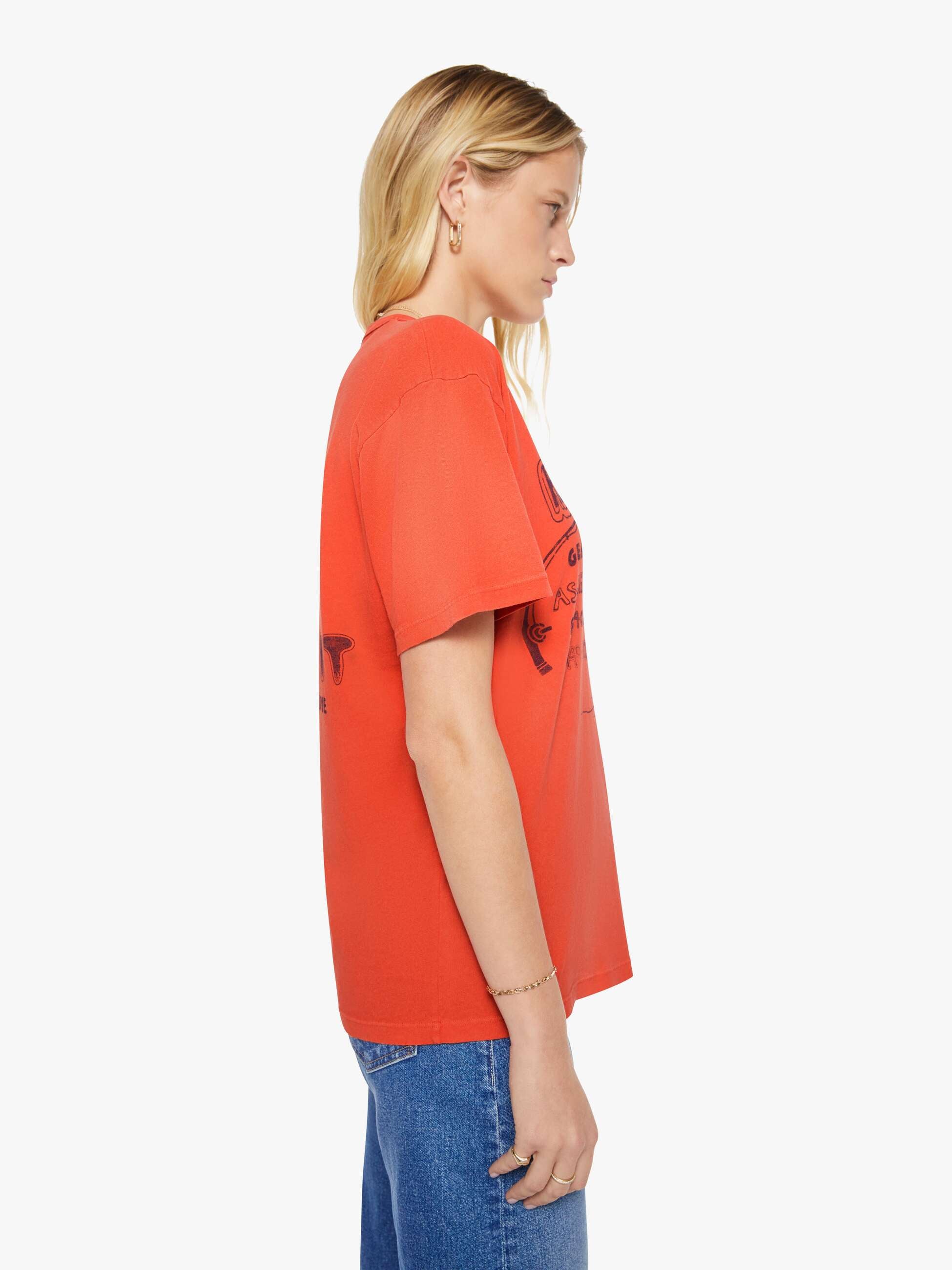 Mother The Lowdown Reel Sports T-Shirt Rot Baumwolle