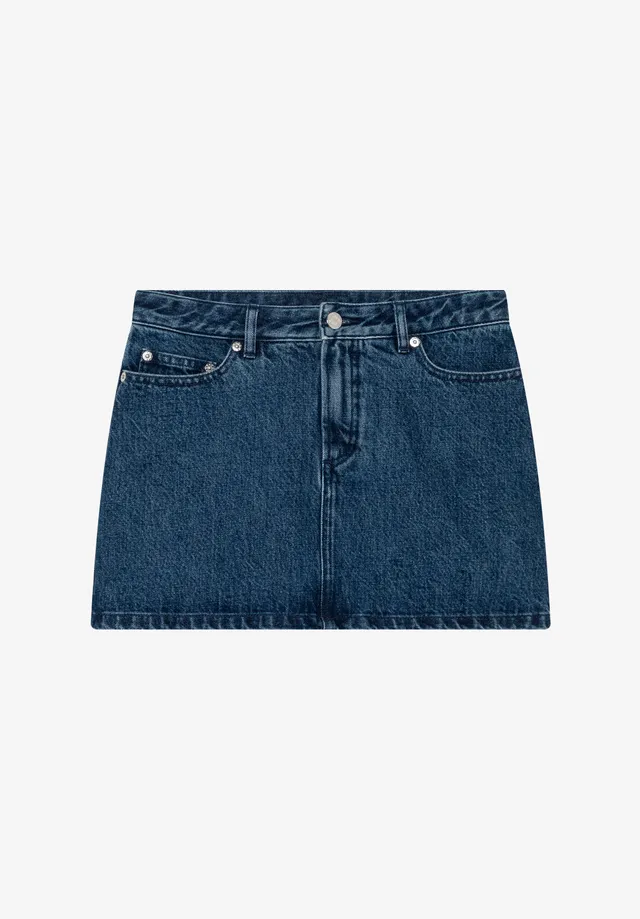 A.P.C. Mini-Jupe Rock kurz High Rise Blau 38