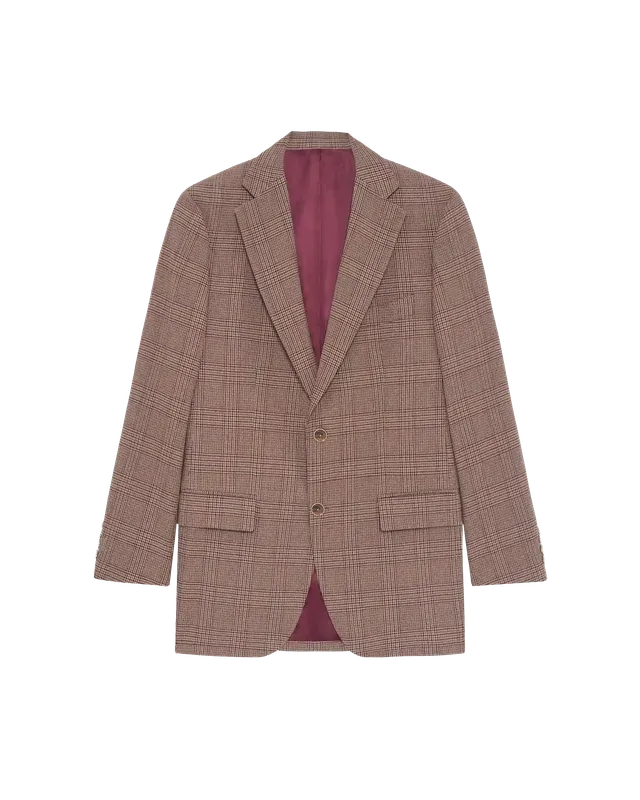 Drôle De Monsieur Prince Of Wales Single Breasted Jacket Sakko Braun