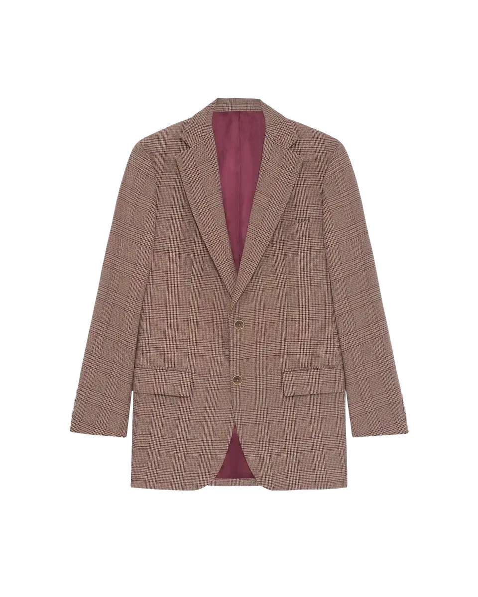 Drôle De Monsieur Prince Of Wales Single Breasted Jacket Sakko Braun