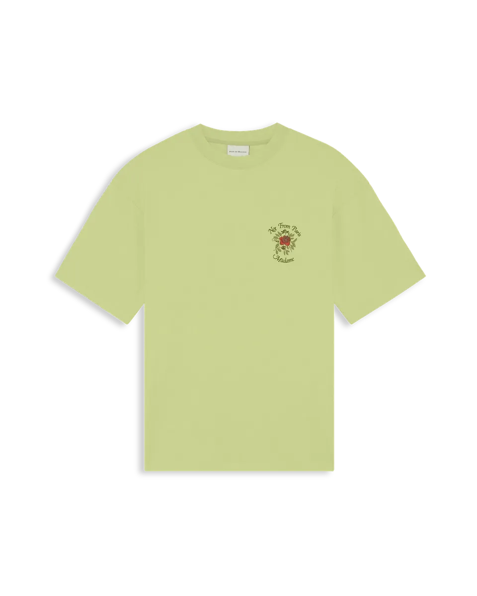 Drôle De Monsieur T-Shirt Slogan Rose Tshirt Helloliv Baumwolle