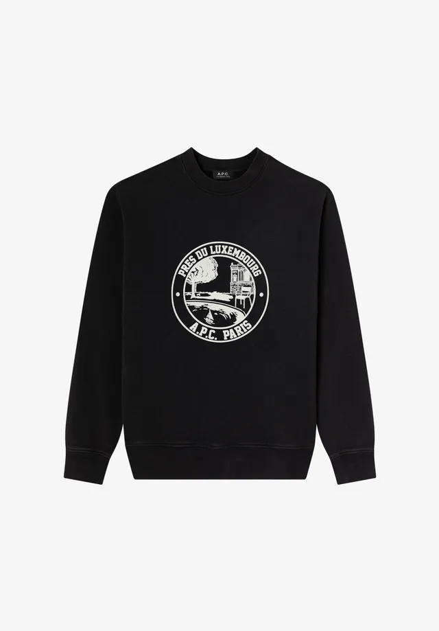 A.P.C. Garten-Logo Sweatshirt schwarz Bio-Baumwolle