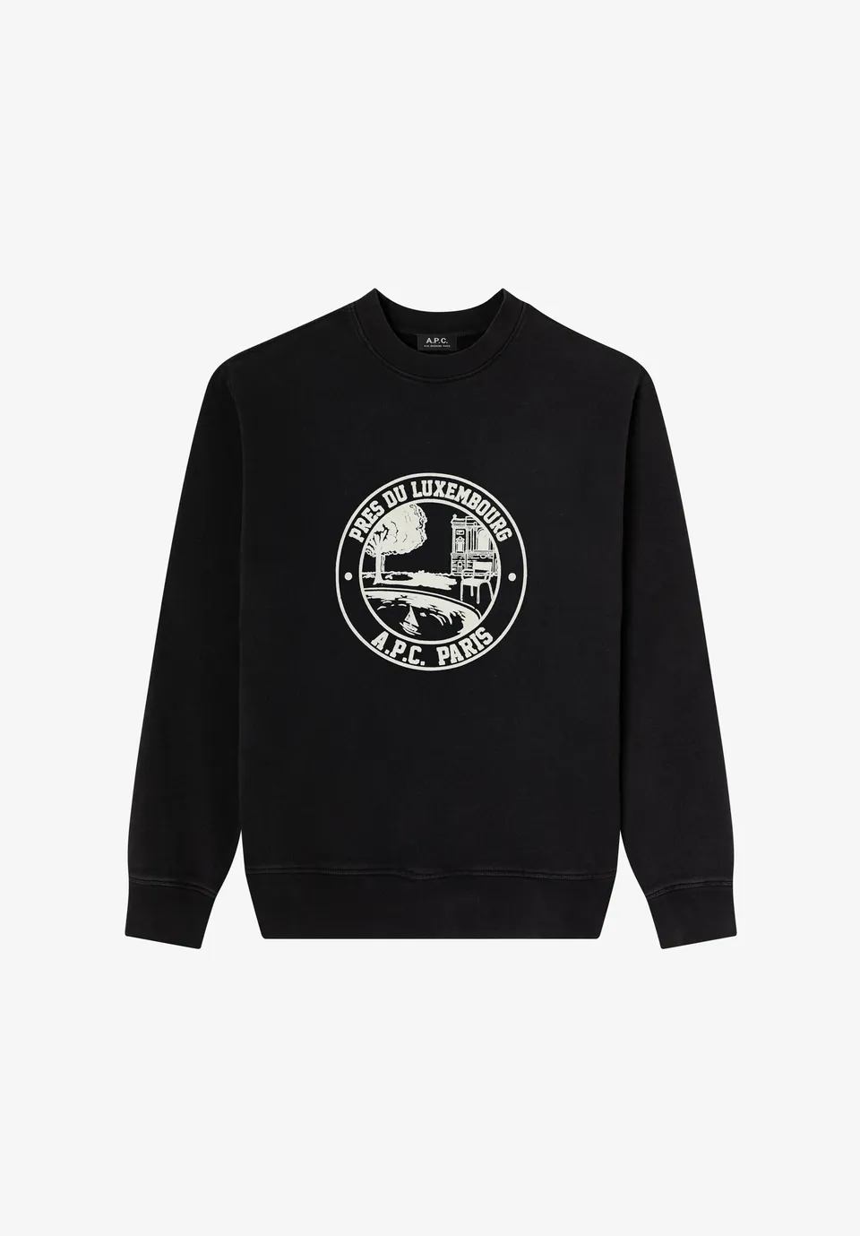 A.P.C. Garten-Logo Sweatshirt schwarz Bio-Baumwolle