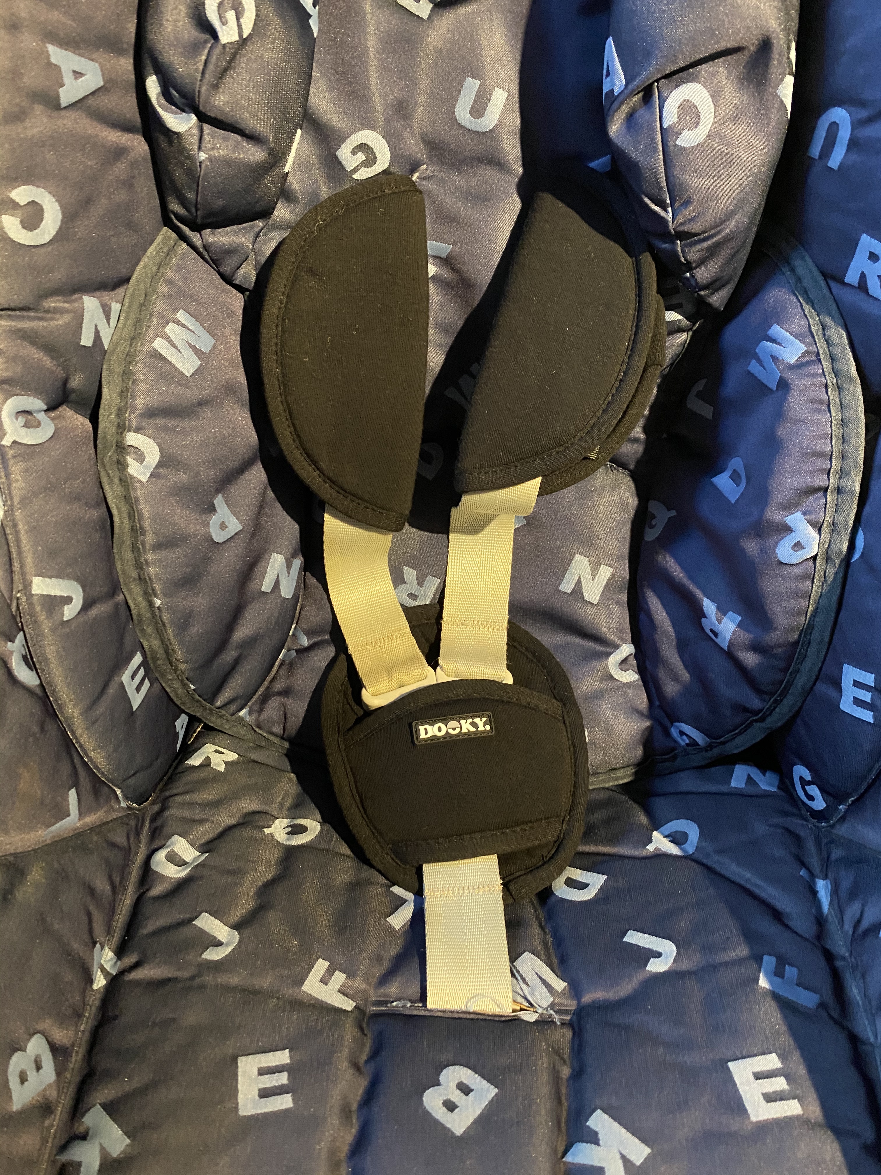 Dooky Universal Pads Gurtpolster Black 3er Set Baumwolle