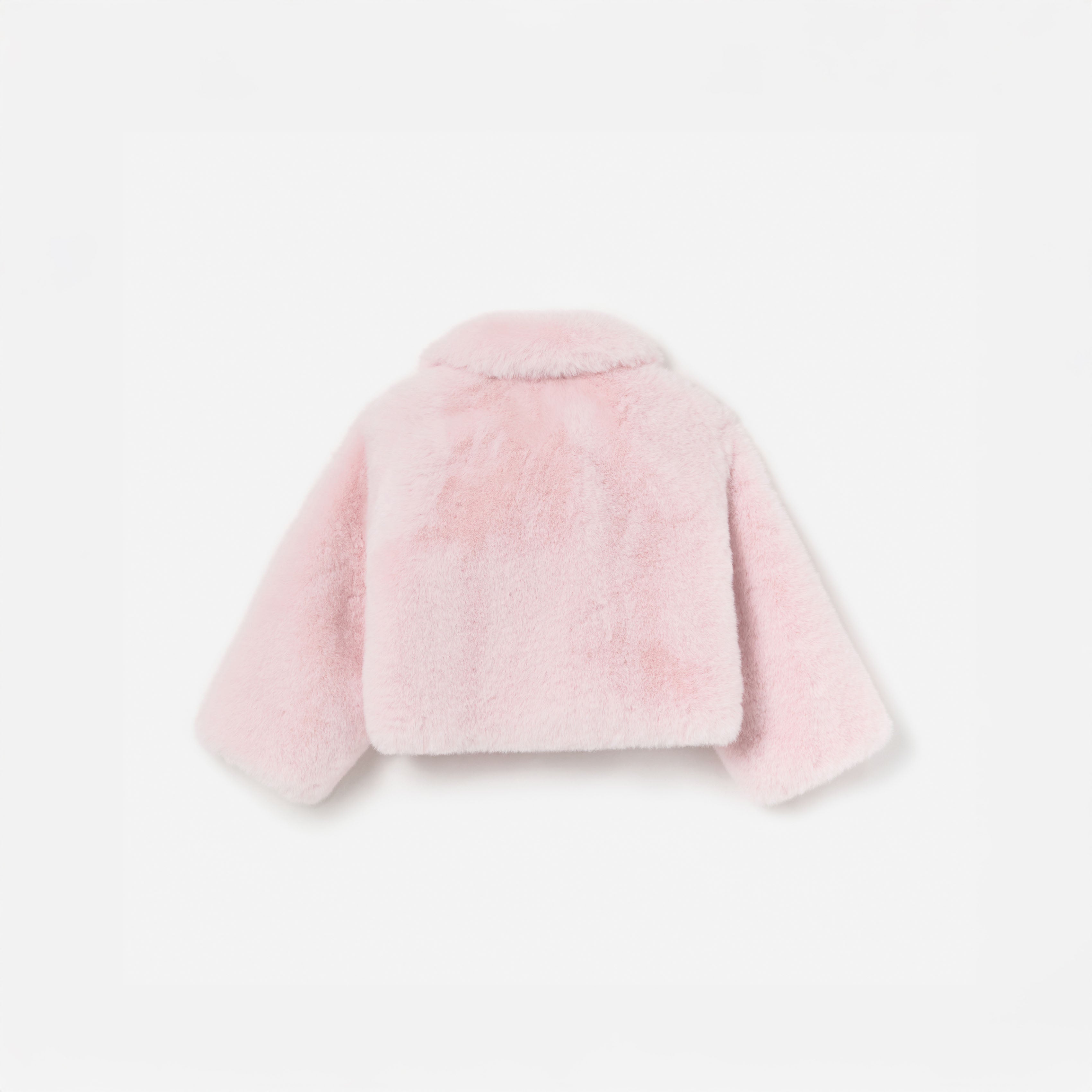 Self Portrait Outerwear Pink Faux Fur Bow Jacke Kinder Rosa