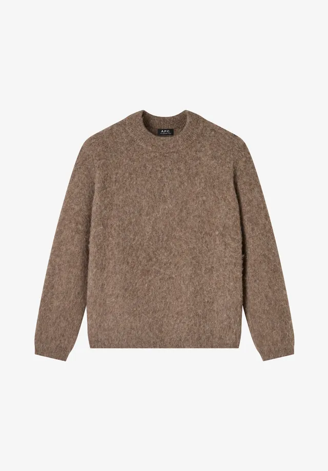 A.P.C. Weit geschnittener Pullover Strick taupe 3XL warm