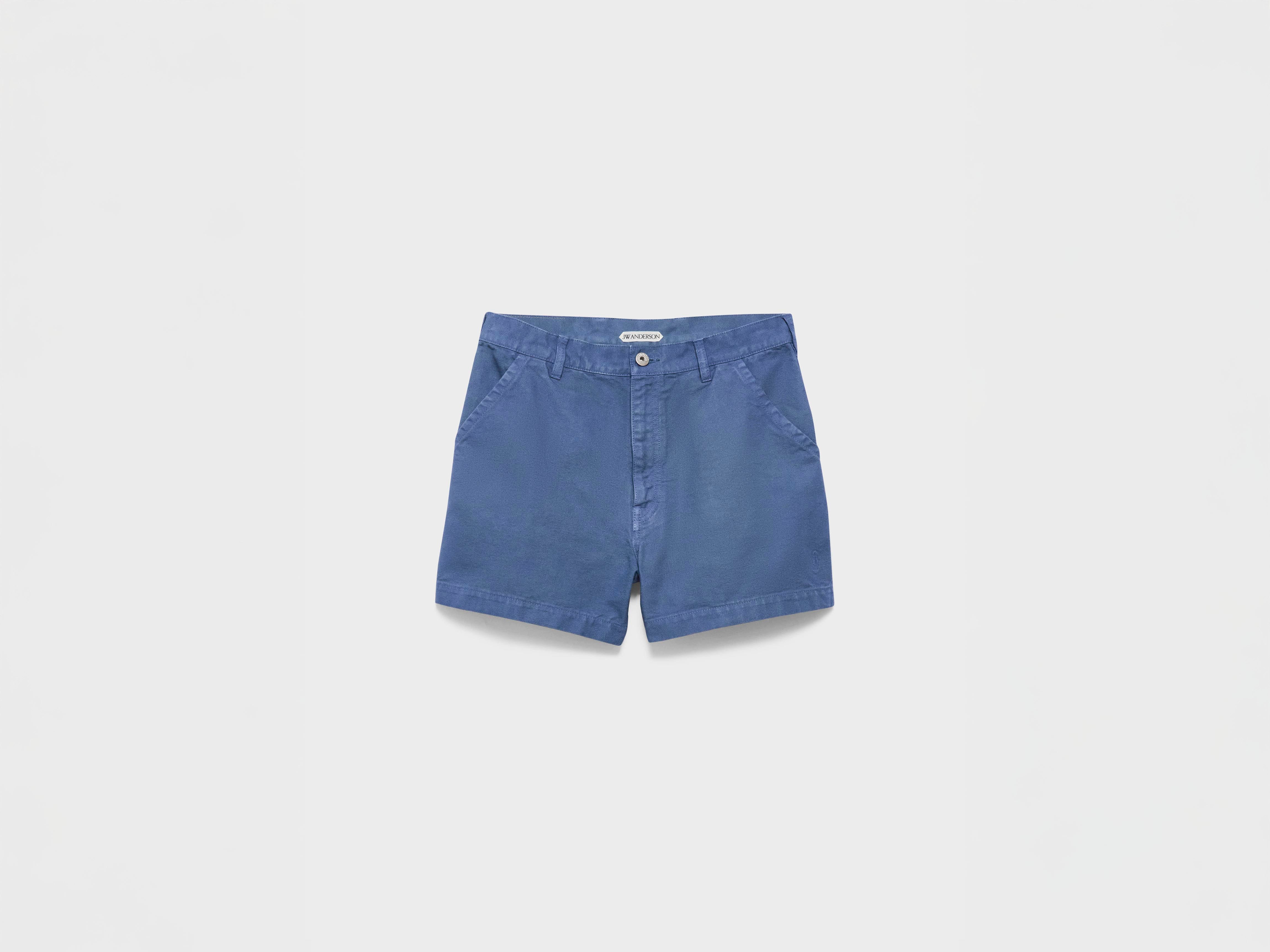 J.W.Anderson Hiking Shorts Herren Steel Blue Canvas