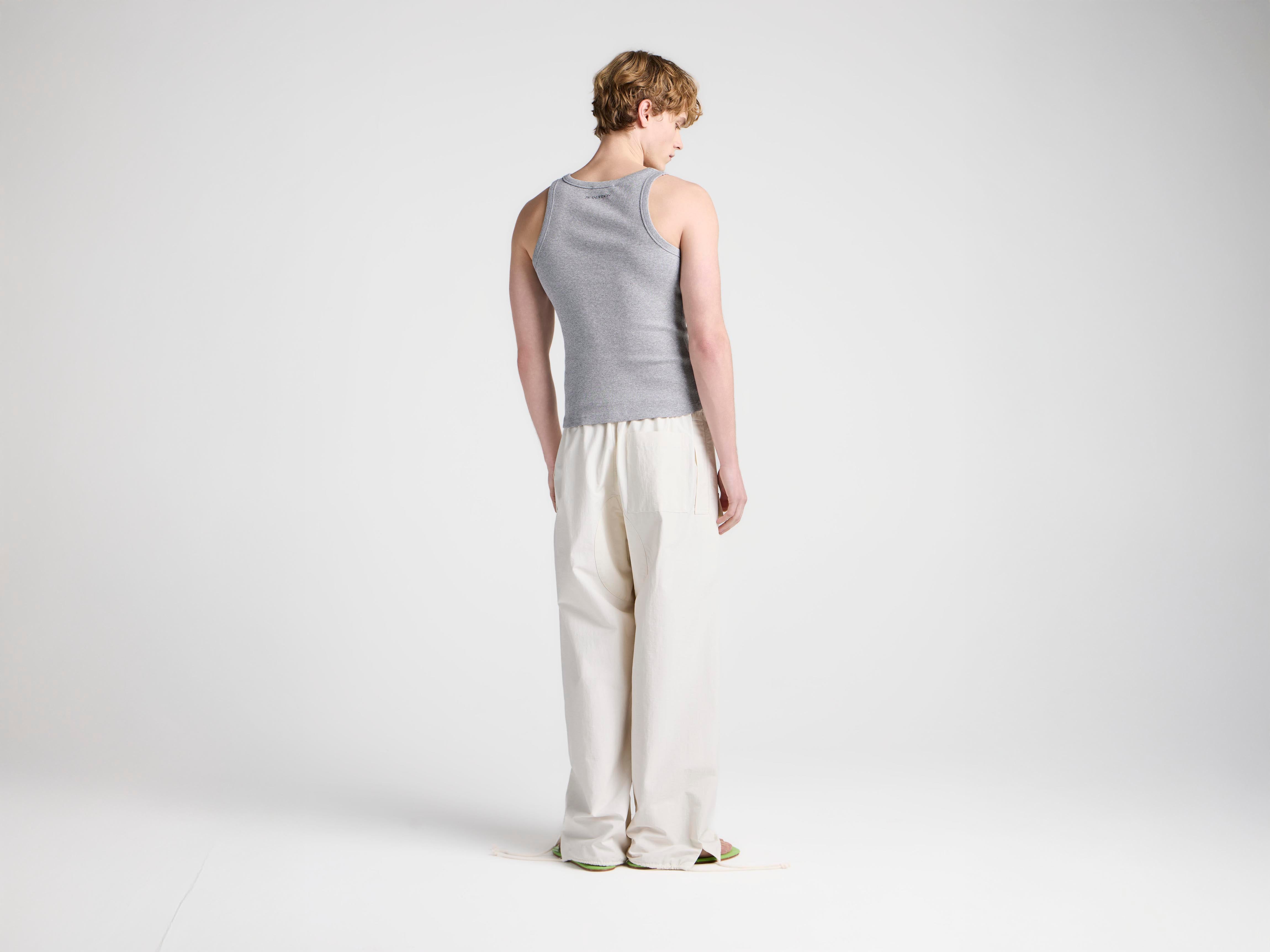 J.W.Anderson T-Shirts Rib Weste Herren Tanktop Grau Melange
