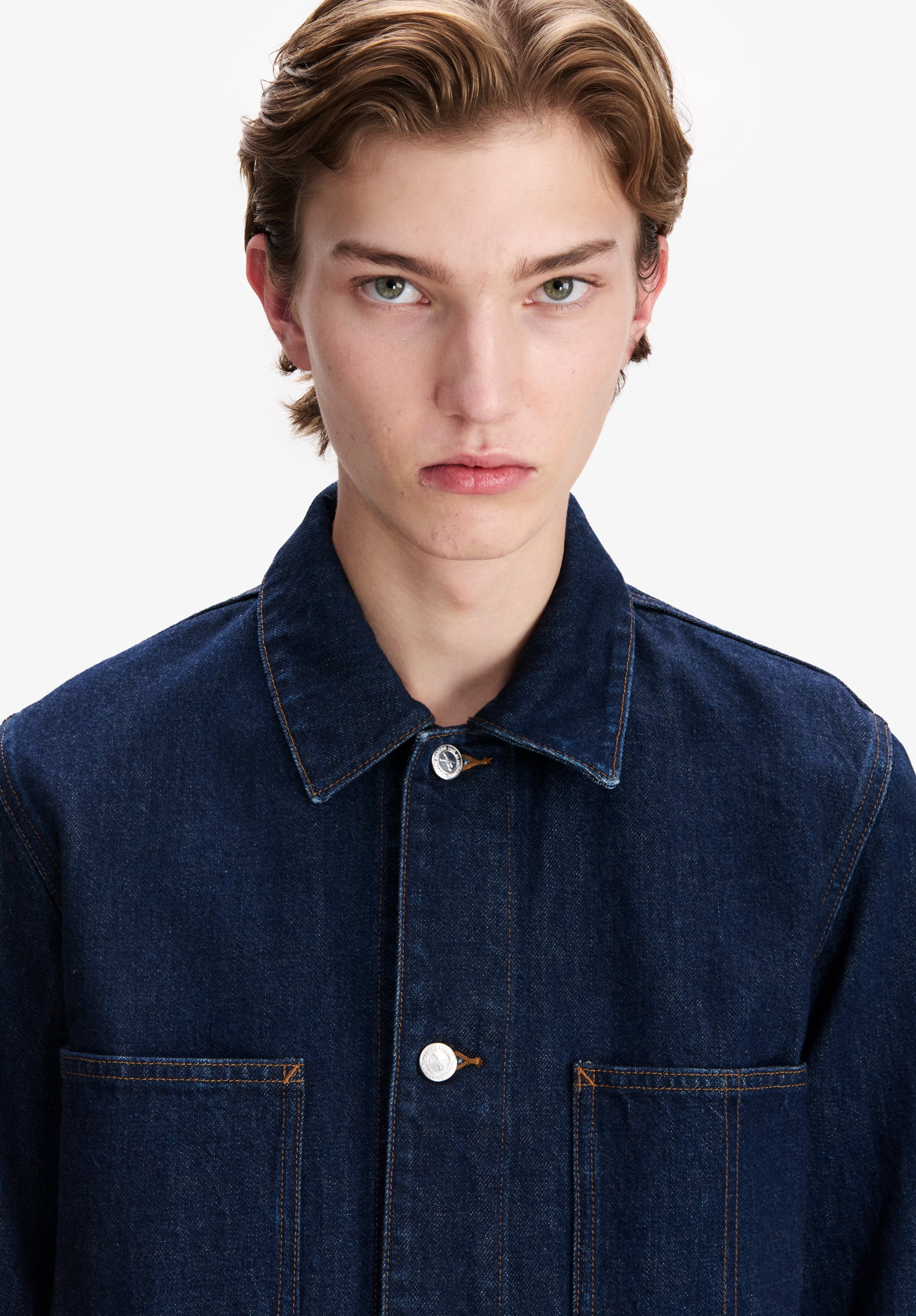 A.P.C. Workwear Jacke Japanischer Denim M Verwaschen
