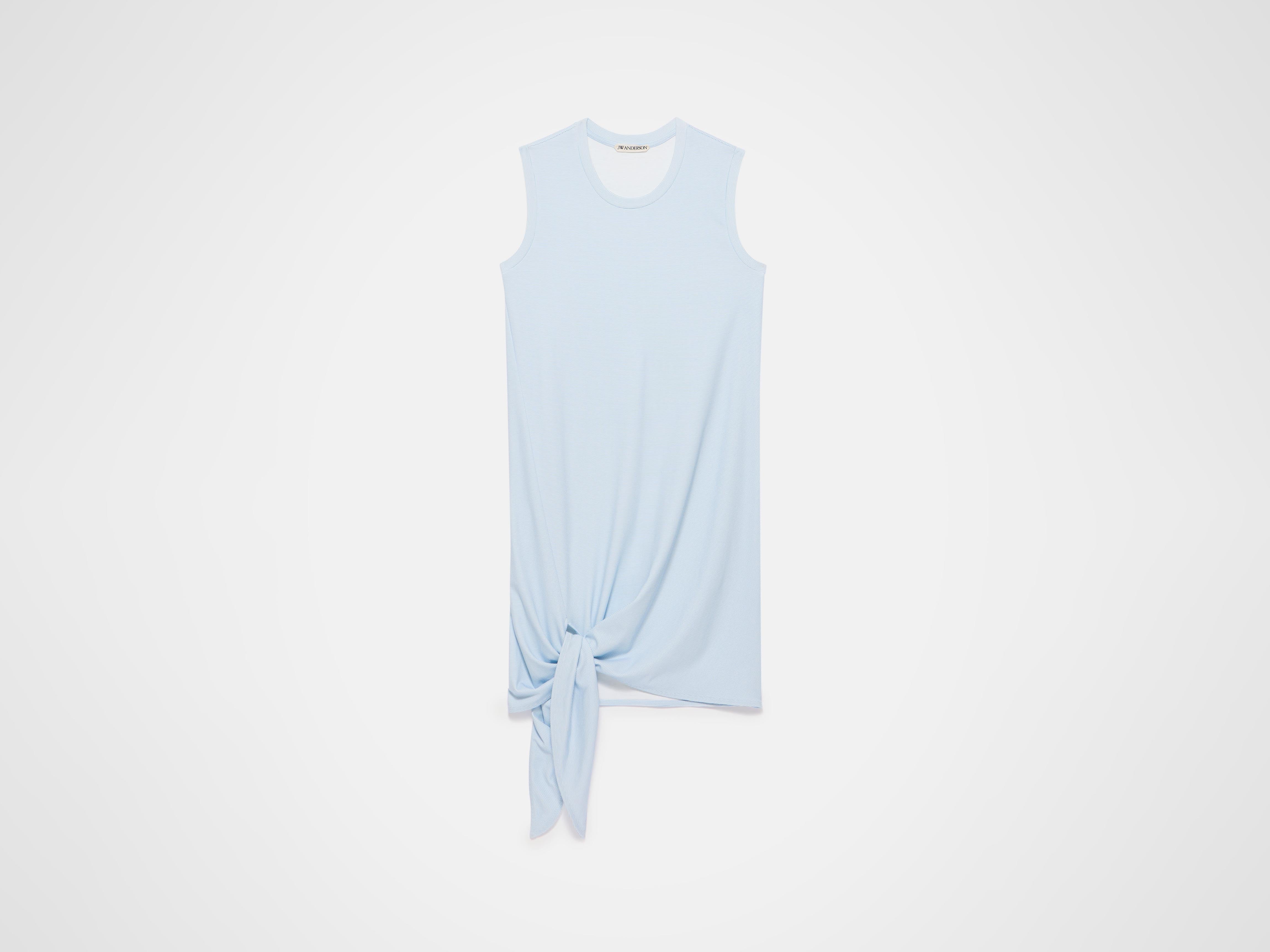 J.W.Anderson Dresses Hem Knot Dress Damen Weiß Hellblau Jersey