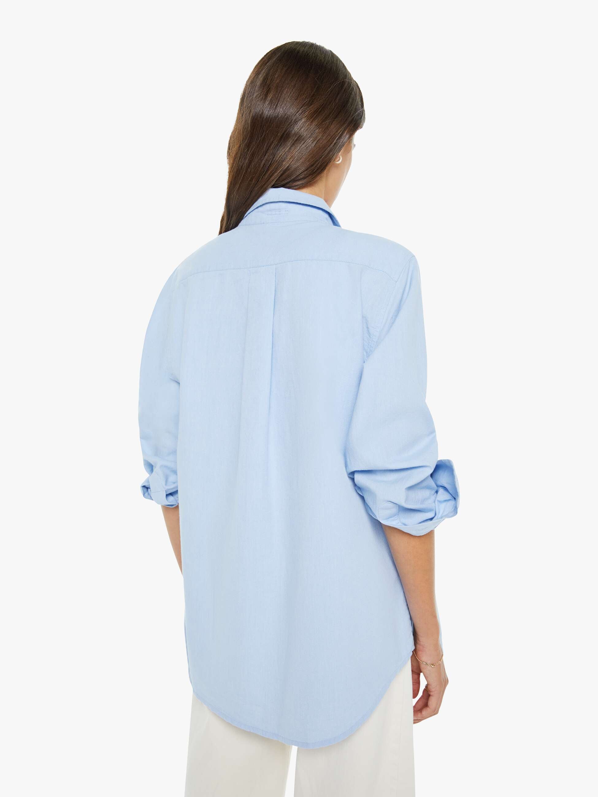 Mother The Bestie Hemd Light Blue Hellblau Baumwolle